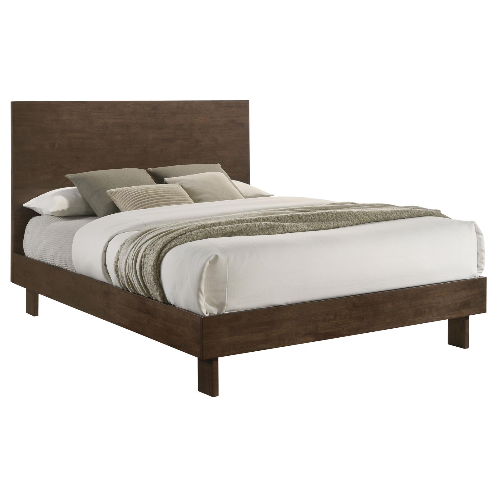 Glenwood 48-inch Queen Platform Panel Bed Warm Brown - Image 3