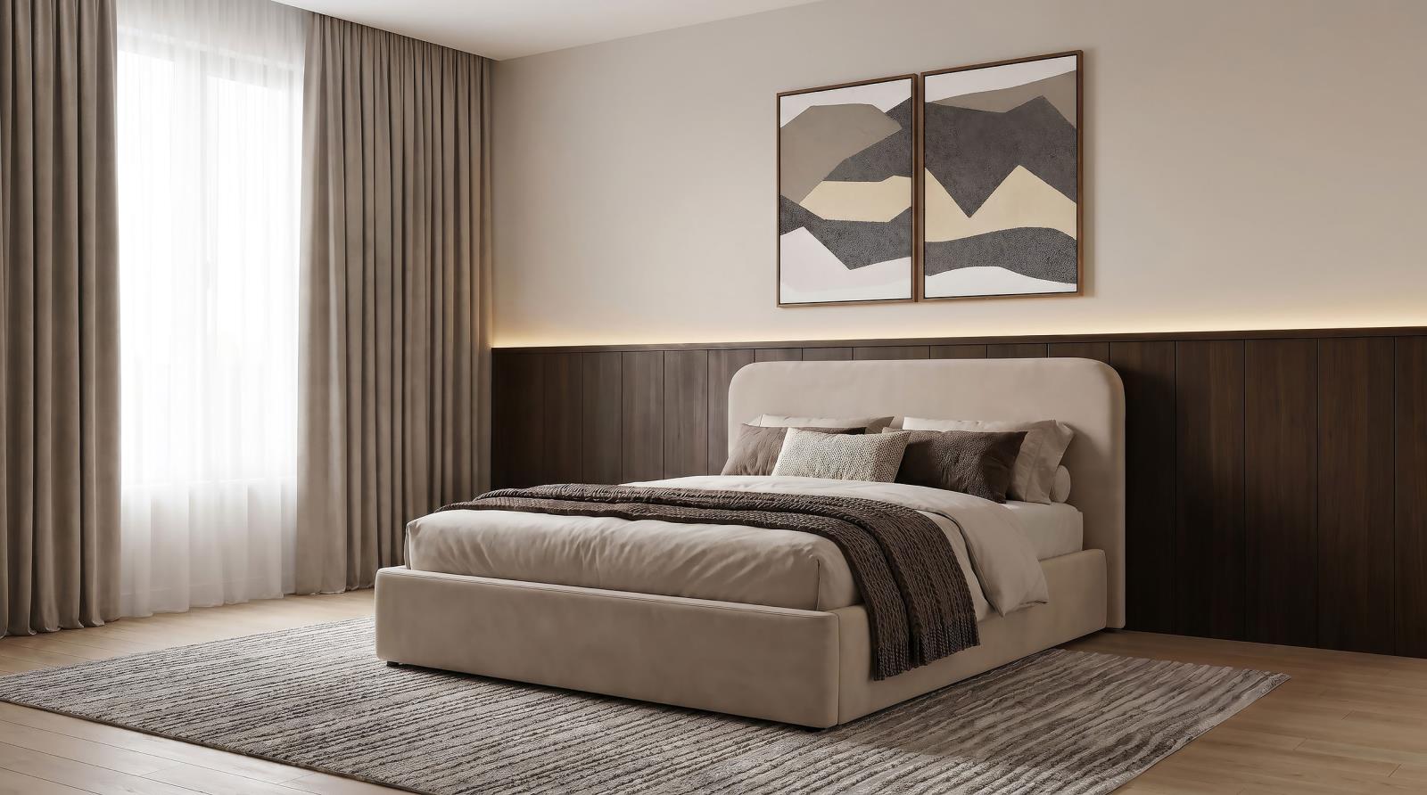 Anders Upholstered Full Storage Lift Platform Bed - Image 2