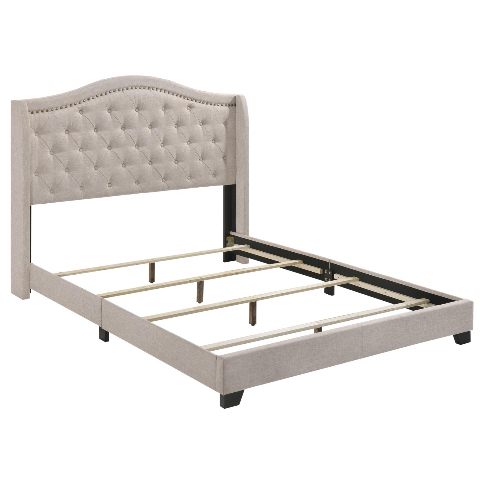 Sonoma Upholstered Queen Wingback Bed - Image 7