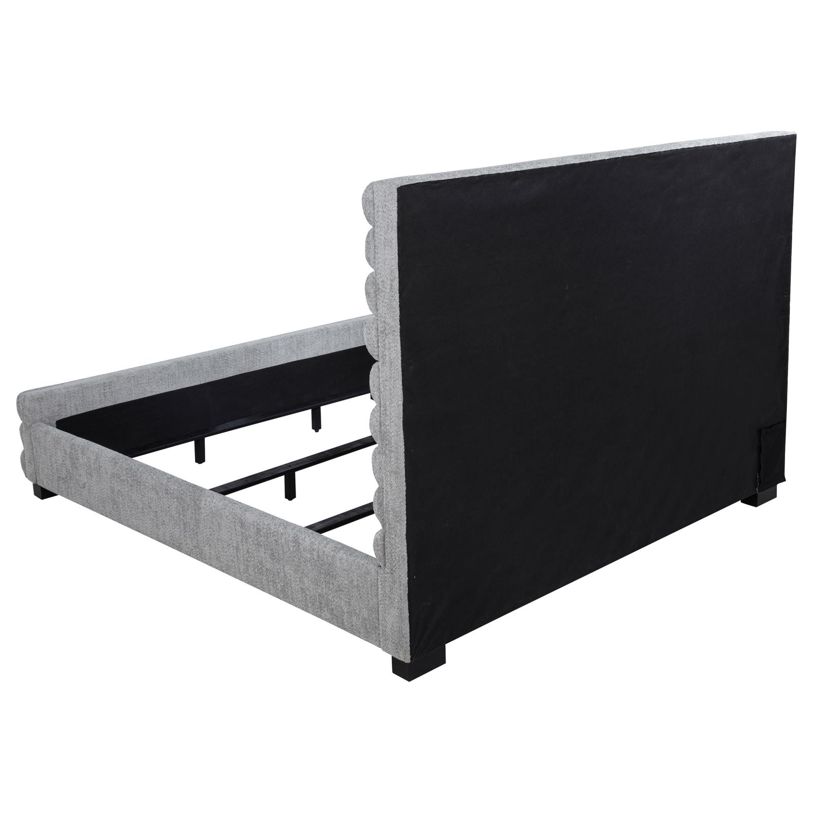 Patricia 58-inch Boucle Upholstered Eastern King Bed Grey - Image 5