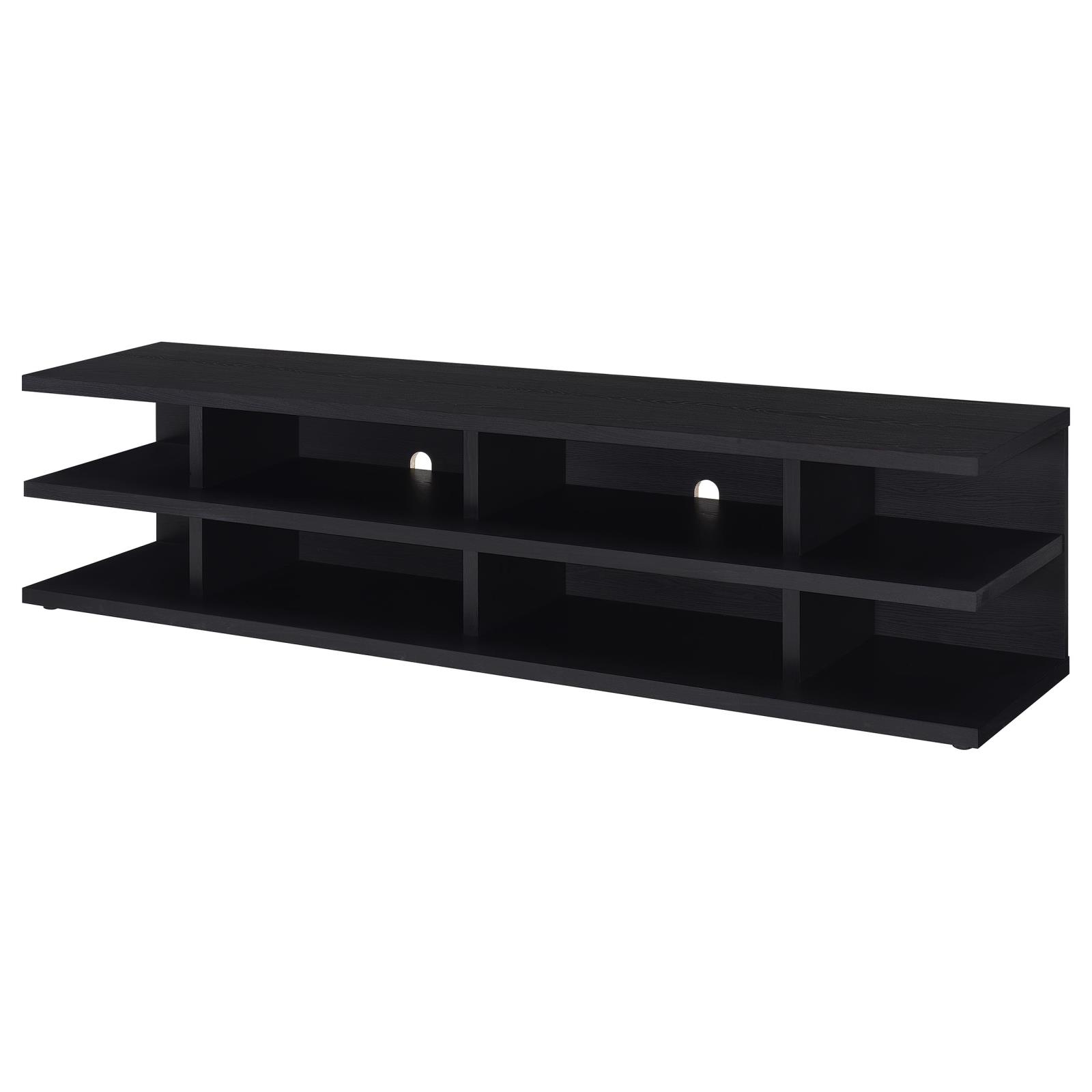 Cartmill 78-inch 2-tier TV Stand Media Console Black - Image 4