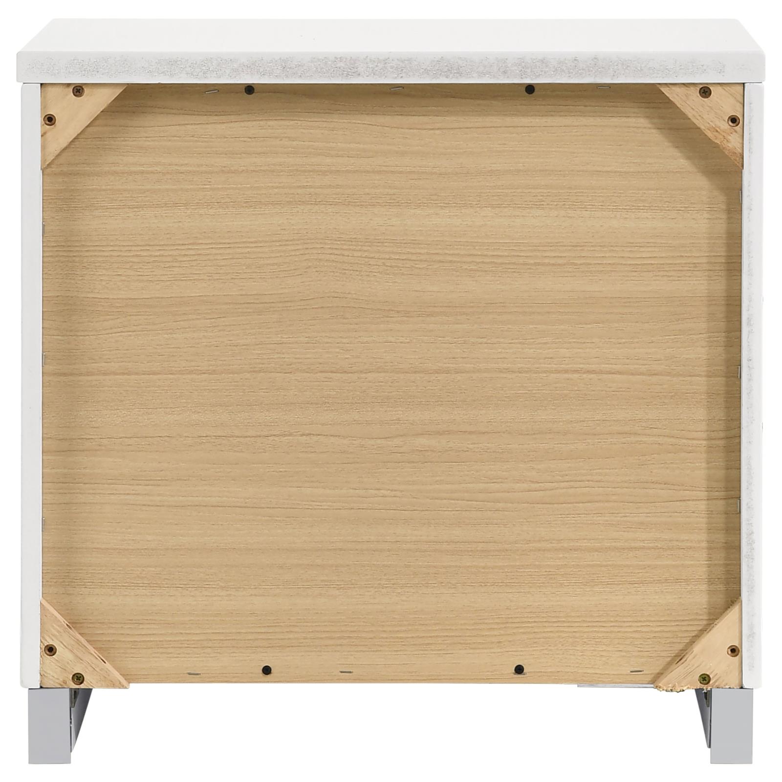 Felicity 2-drawer Nightstand White High Gloss - Image 7
