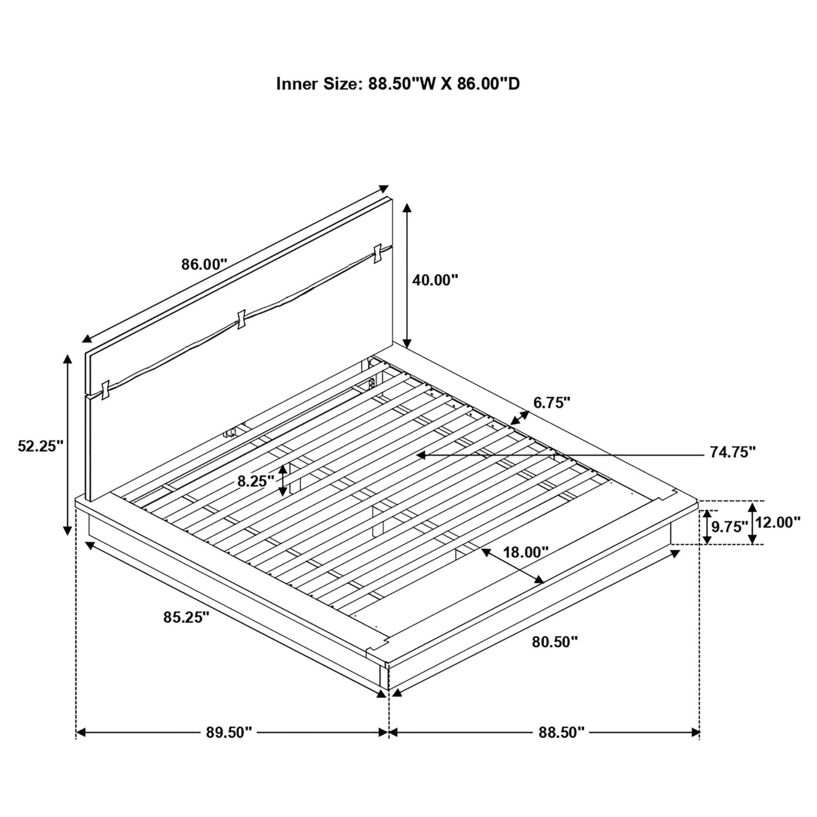 Winslow Wood Eastern King Panel Bed Smokey Walnut - Image 4