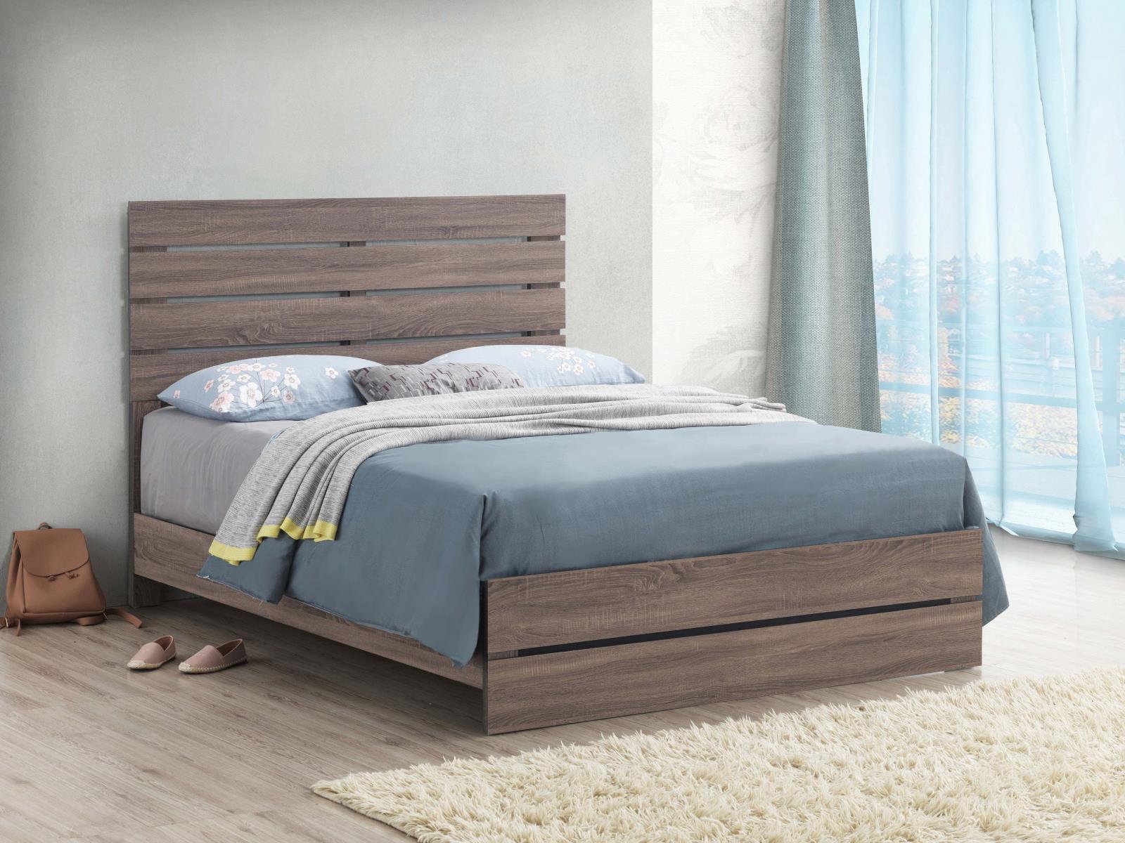 Brantford Wood Eastern King Panel Bed Barrel Oak - Image 2