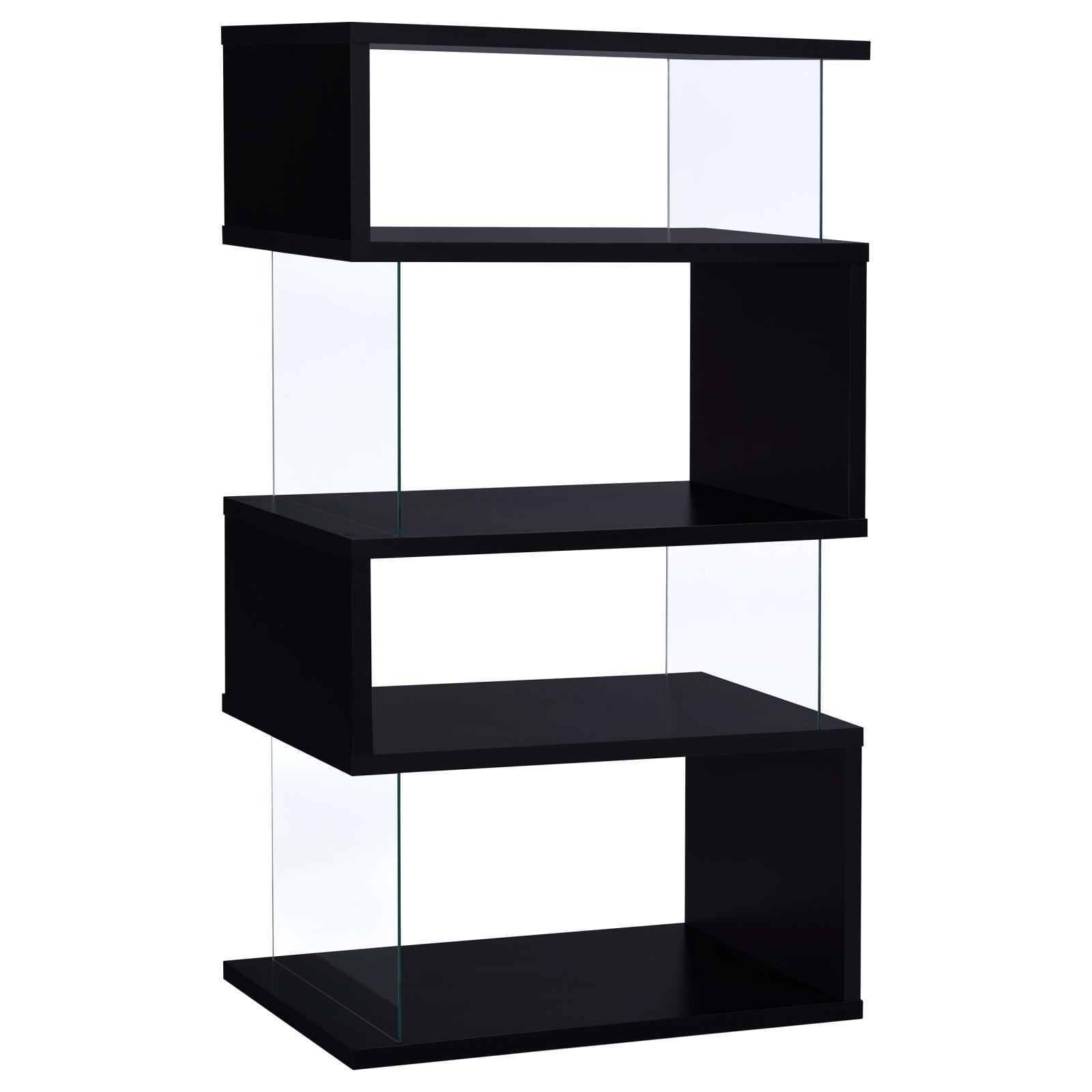 Emelle 63-inch 4-shelf Glass Panel Bookshelf - Image 11