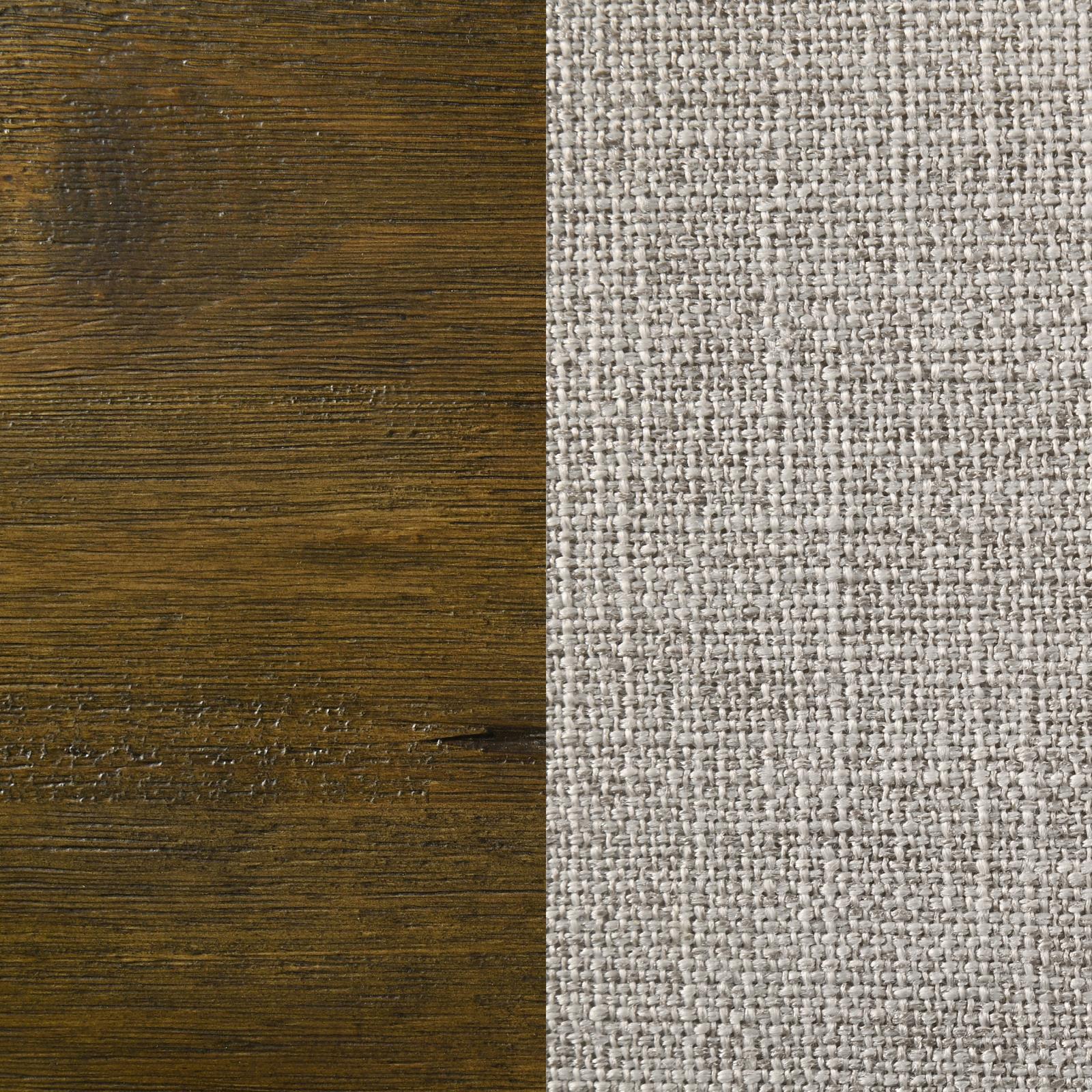 Doherty California King Linen Panel Bed Rustic Brown - Image 10