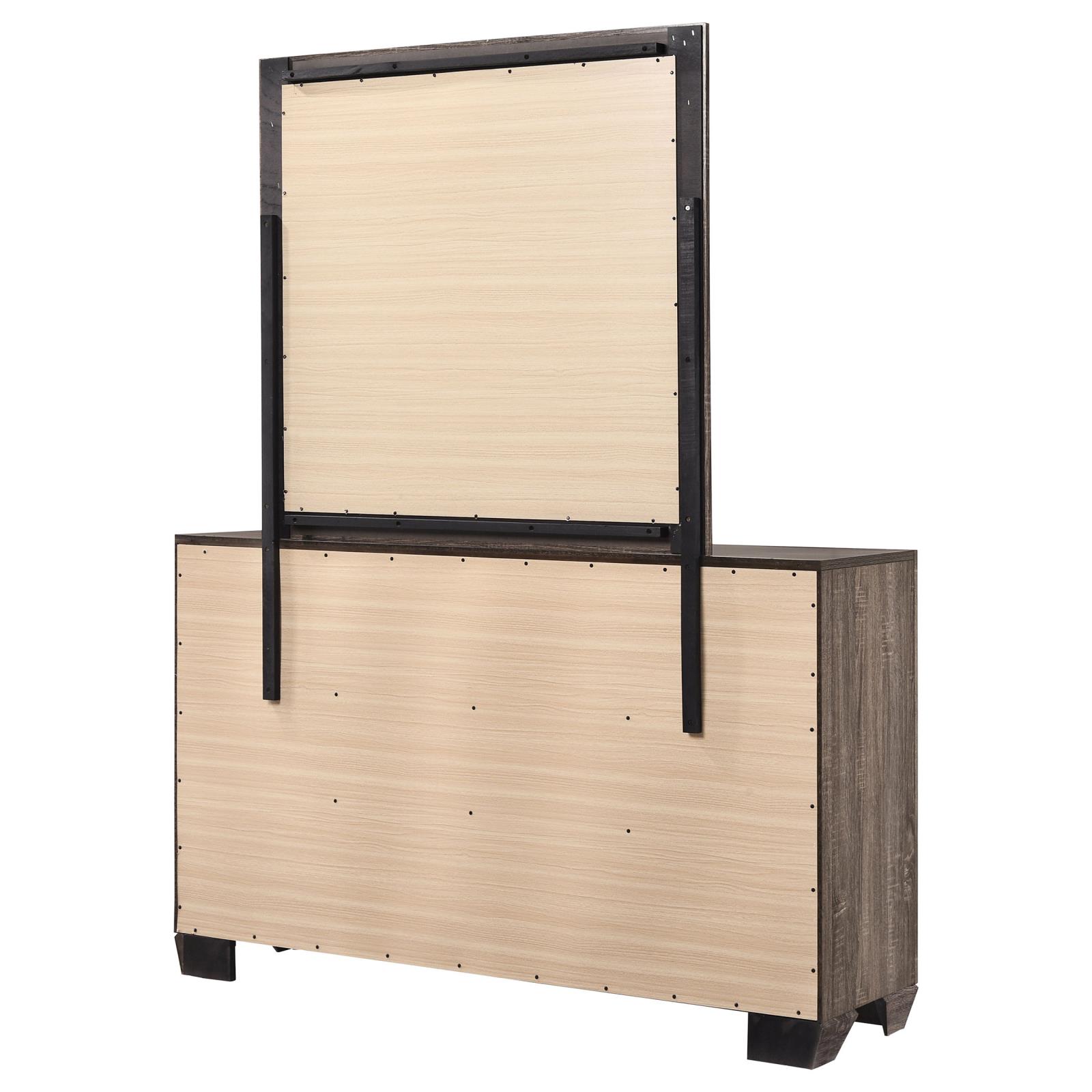Kauffman 6-drawer Dresser with Mirror Washed Taupe - Image 8