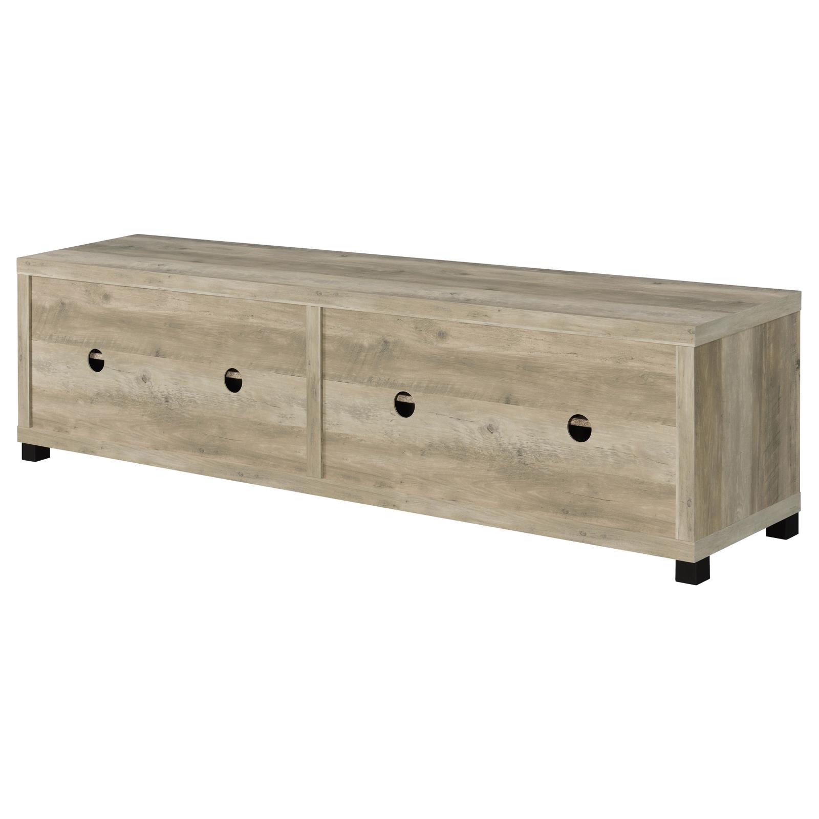 Sachin 4-door Engineered Wood 79-inch TV Stand Distressed Pine - Image 8