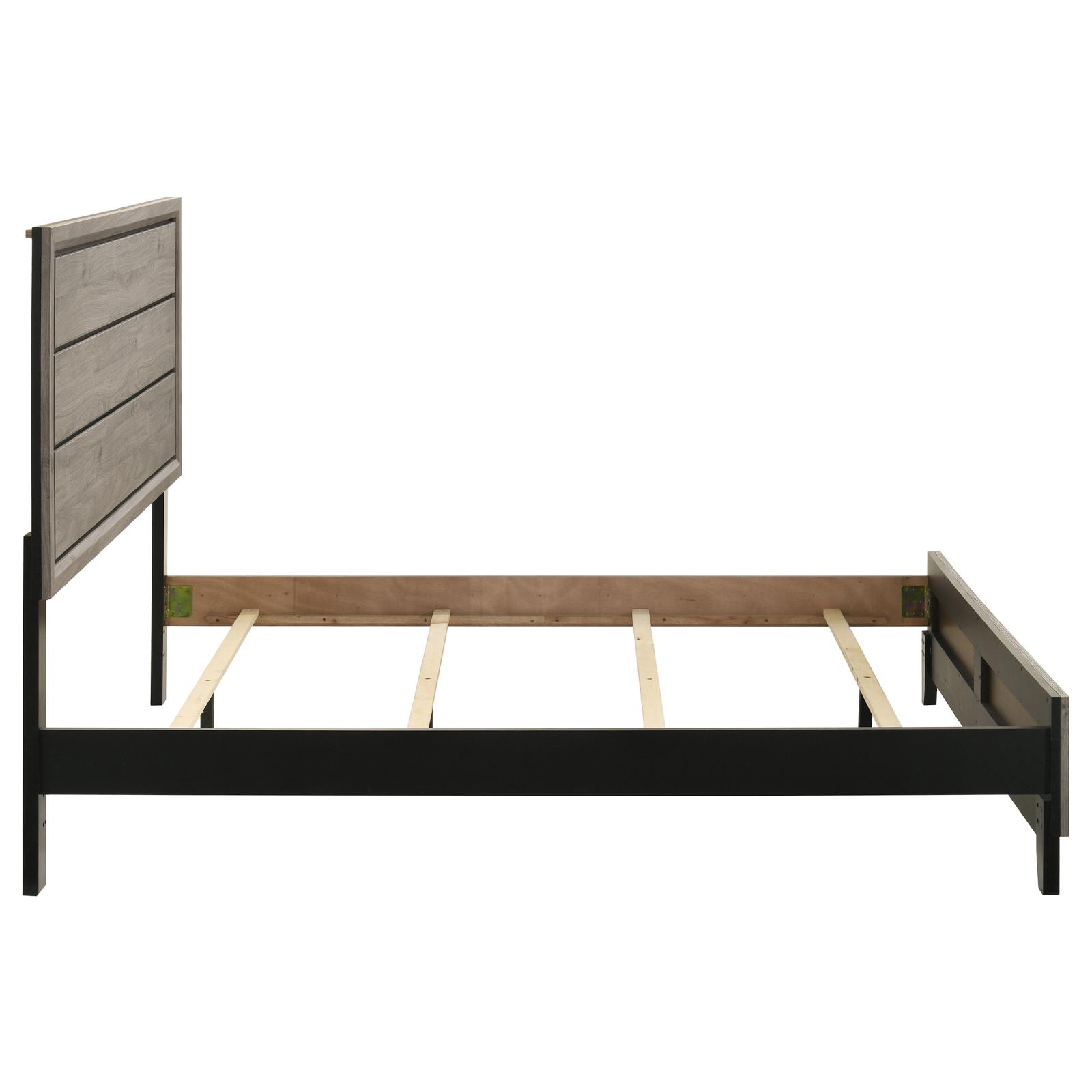 Valen Wood Queen Panel Bed Light Taupe - Image 6