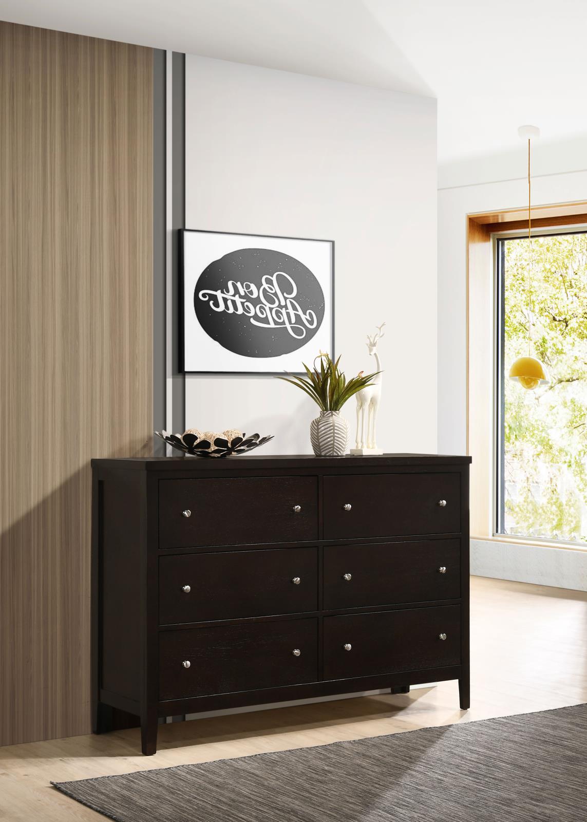 Carlton 6-drawer Dresser Cappuccino - Image 2