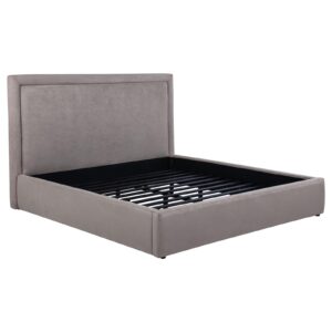 Lawson 54-inch Upholstered Eastern King Platform Bed Mushroom