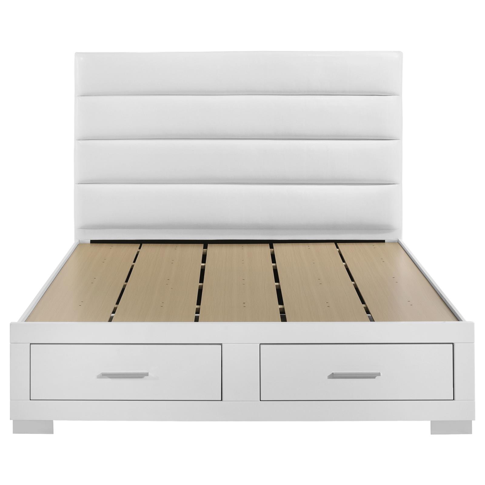 Felicity Queen Storage Bed White High Gloss - Image 4
