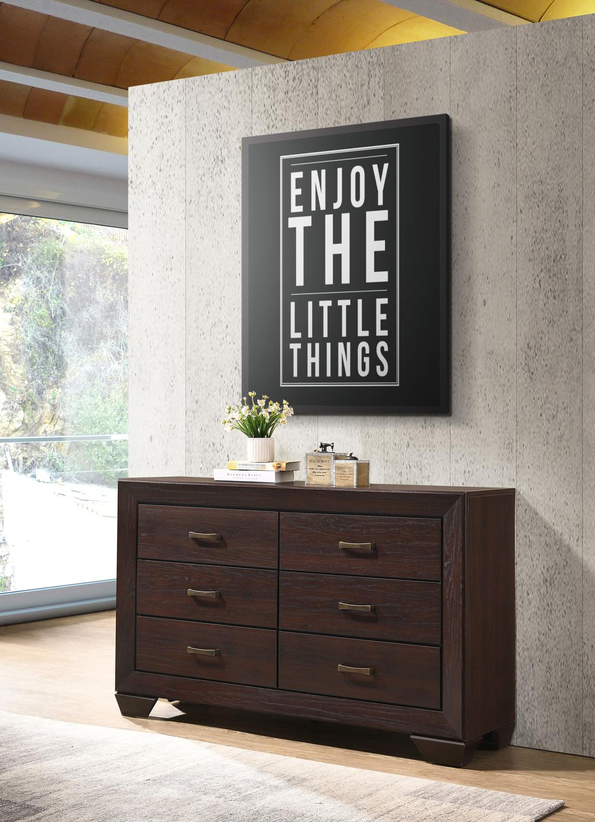 Kauffman 6-drawer Dresser Dark Cocoa - Image 2