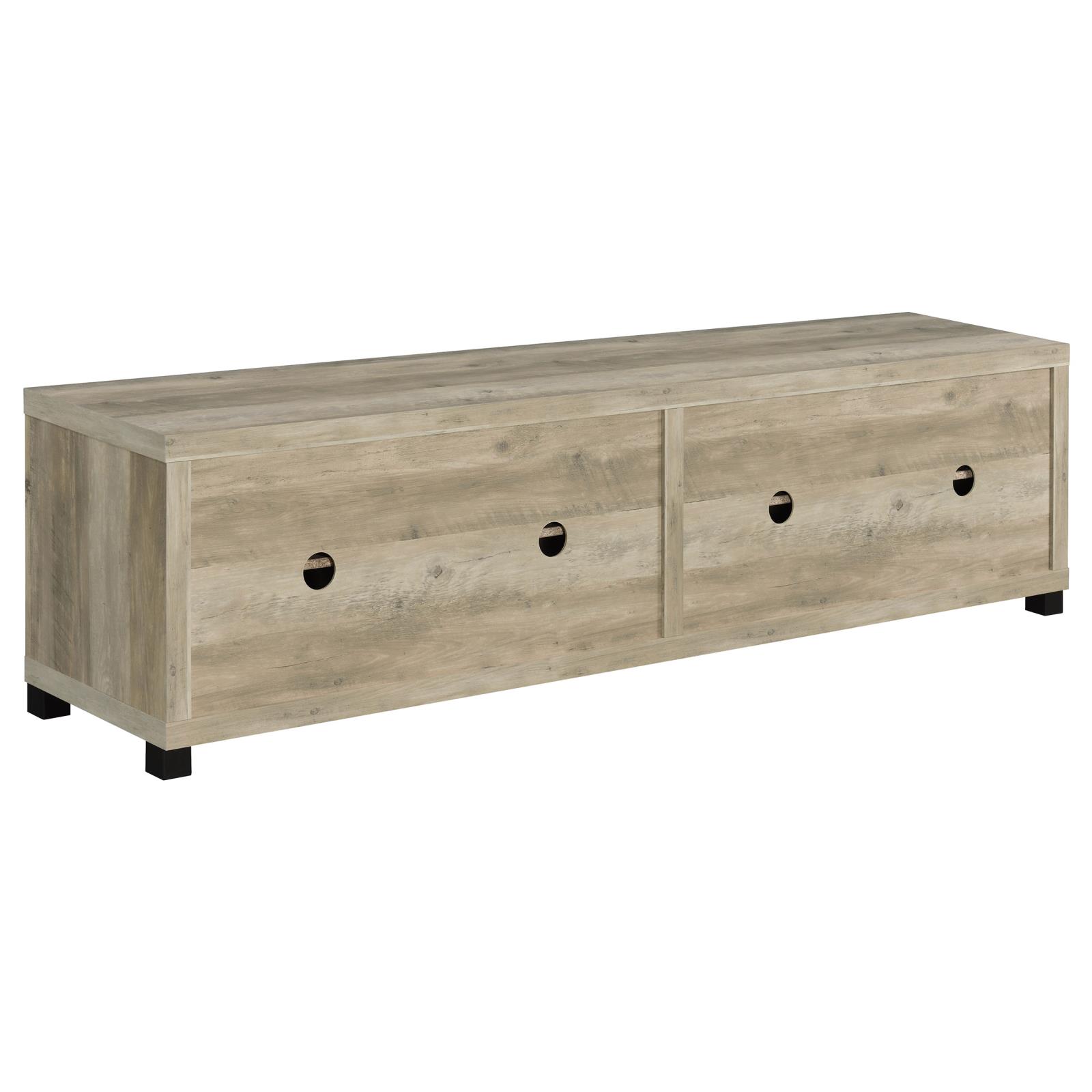 Sachin 4-door Engineered Wood 79-inch TV Stand Distressed Pine - Image 7