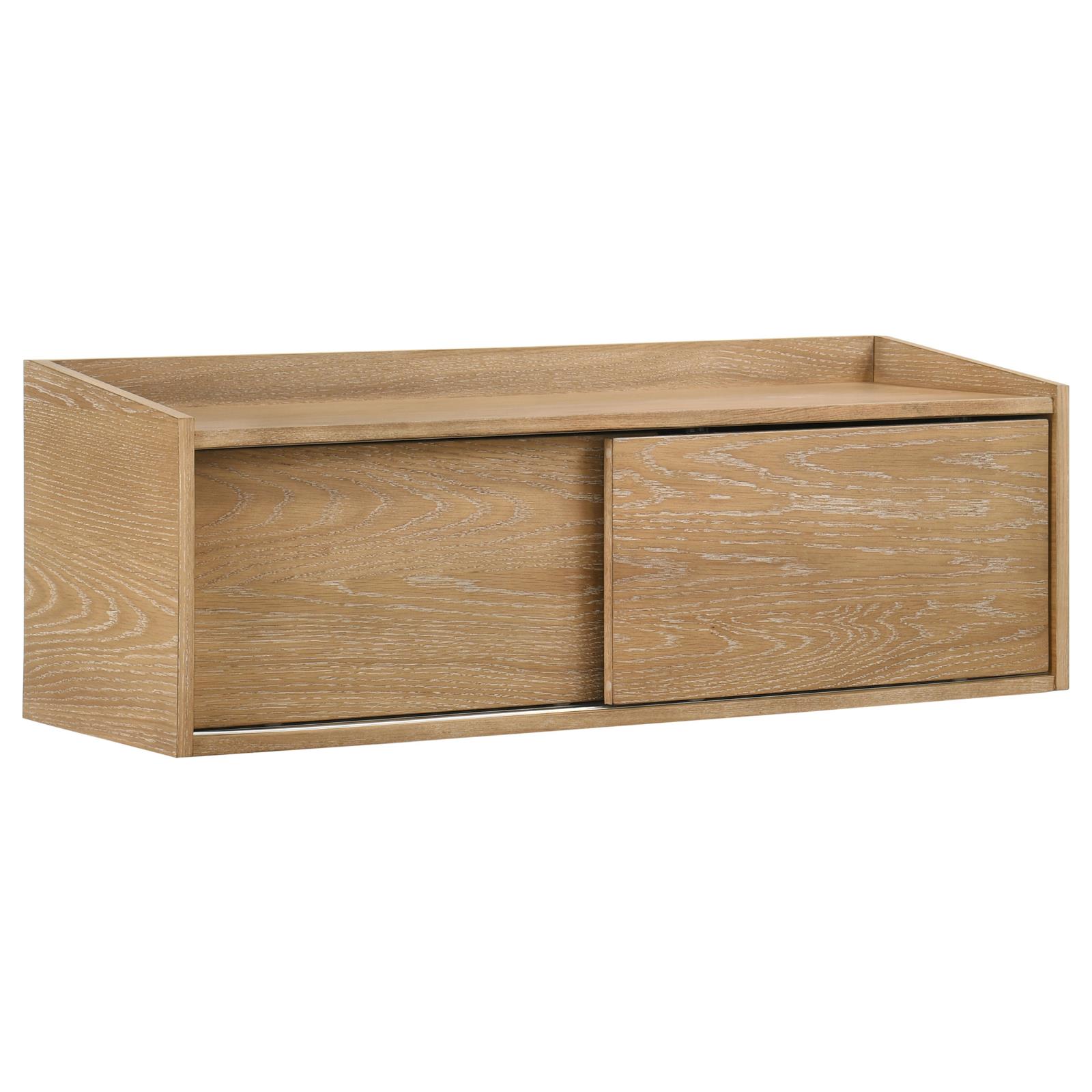 Fabian Bookshelf Bridge with Cubbies Distressed Light Brown - Image 3