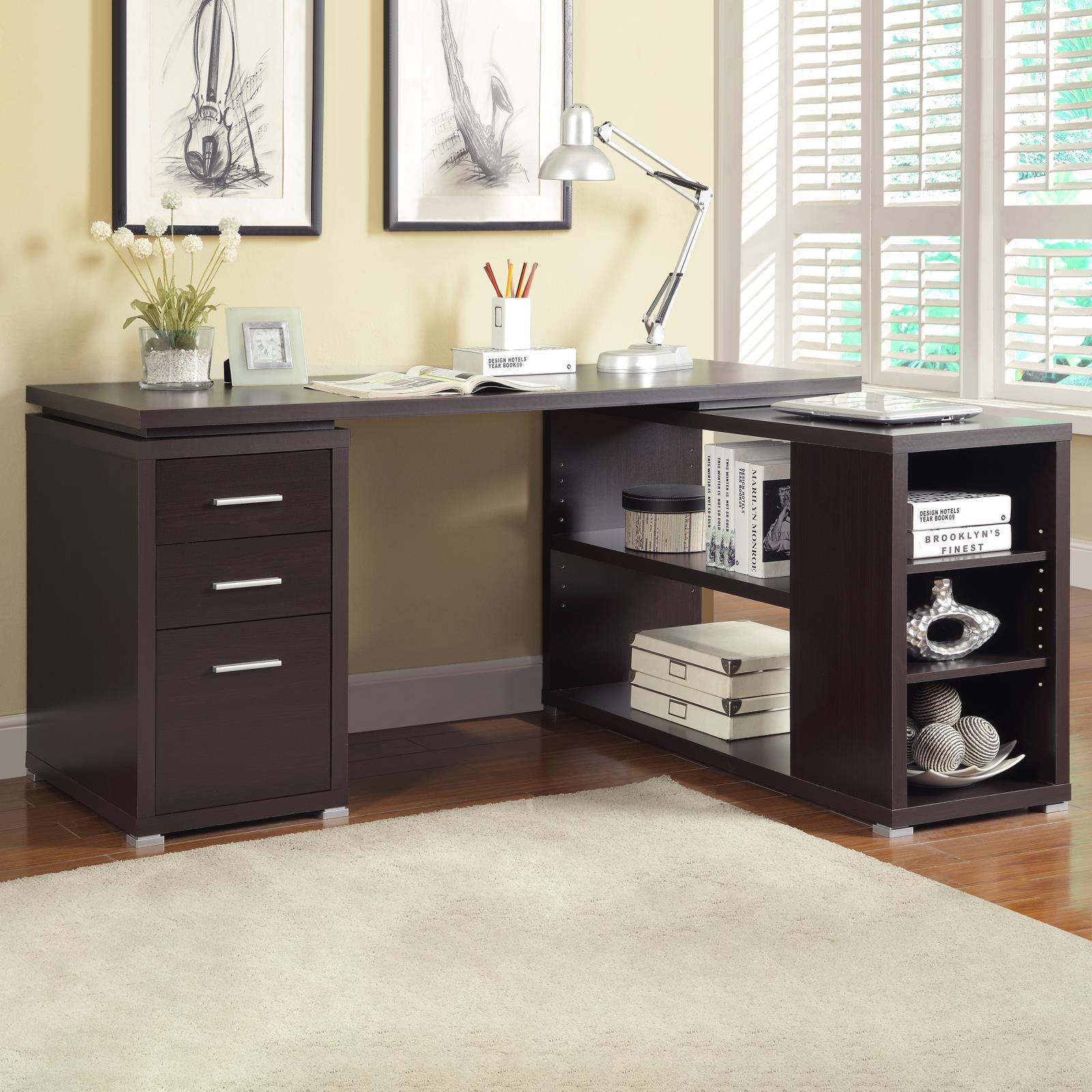 Yvette 60-inch 3-drawer L-Shape Computer Desk - Image 13