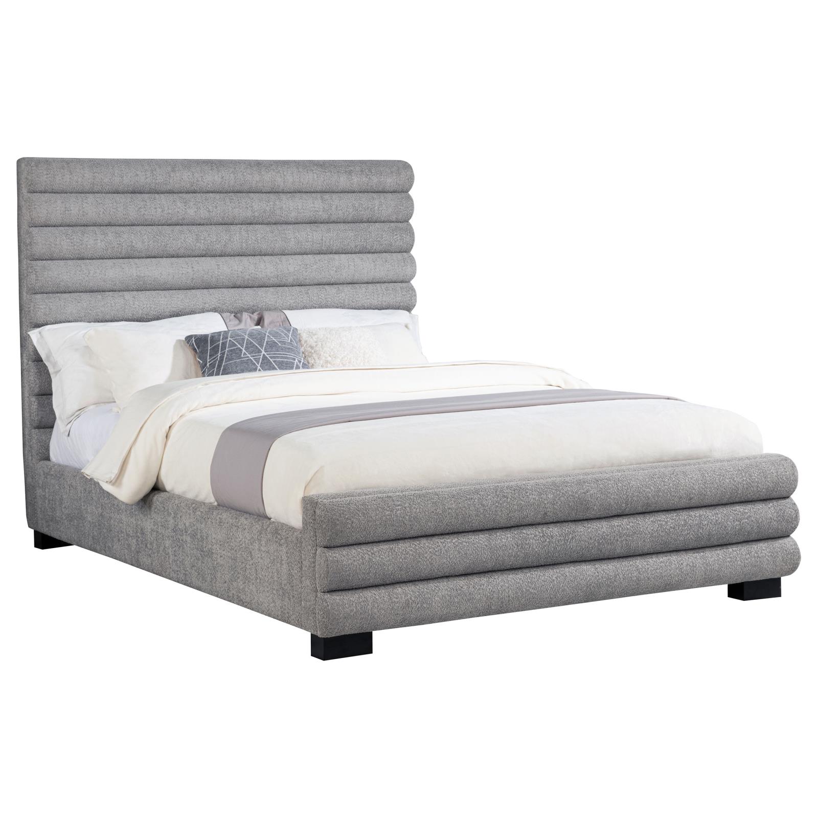 Patricia 58-inch Boucle Upholstered Queen Bed Grey - Image 3