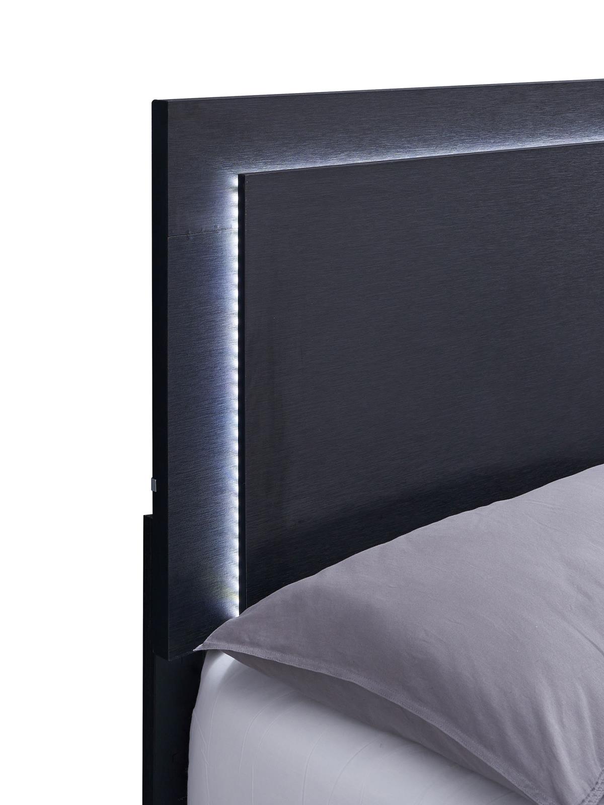 Marceline Wood Full LED Panel Bed - Image 7