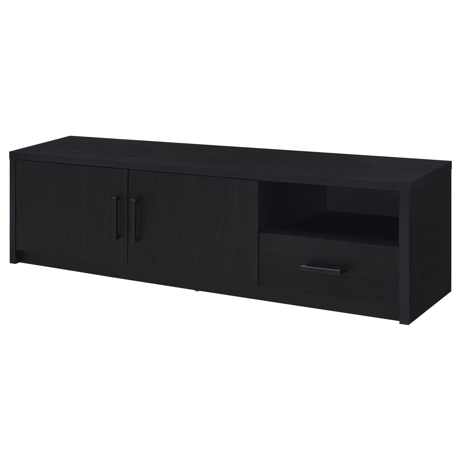 Murray 70-inch 2-door TV Stand Media Console Black - Image 5