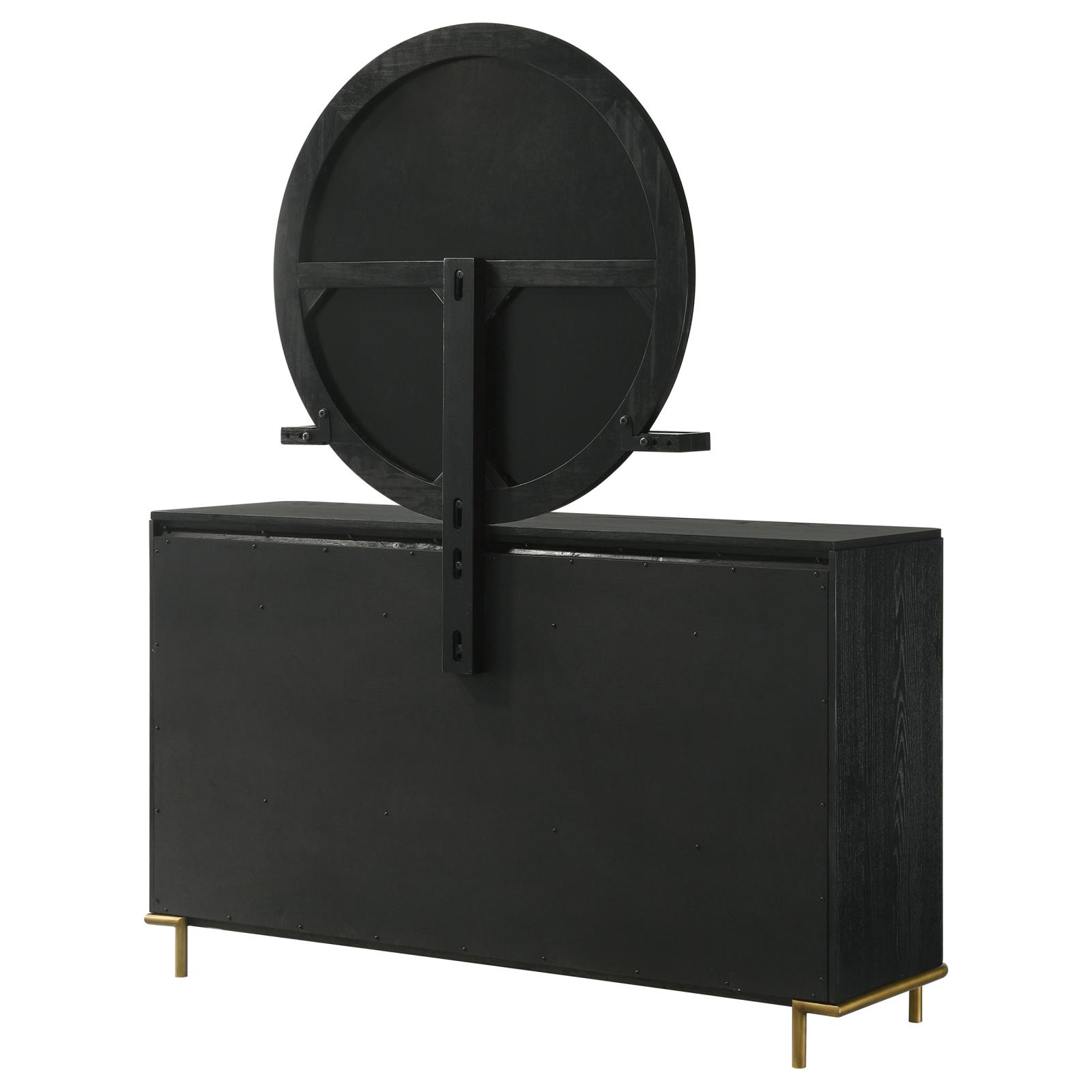 Arini 8-drawer Dresser with Mirror Black - Image 8