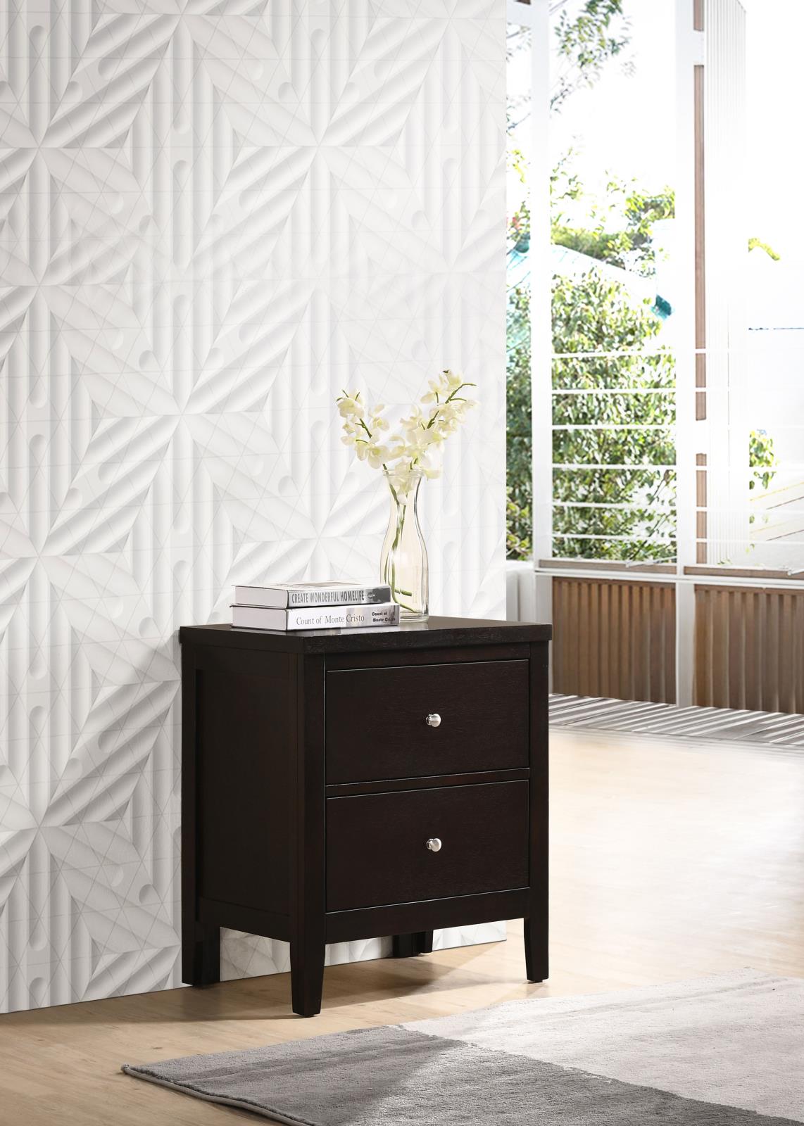 Carlton 2-drawer Nightstand Cappuccino - Image 2