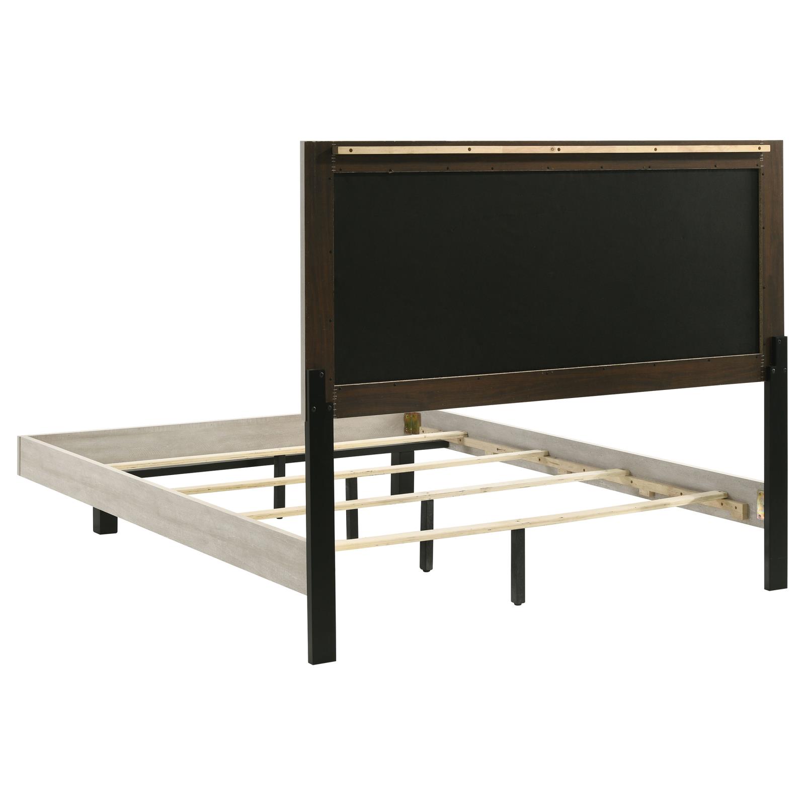 Trenton 54-inch Wood Queen Panel Bed Rustic Cream - Image 4