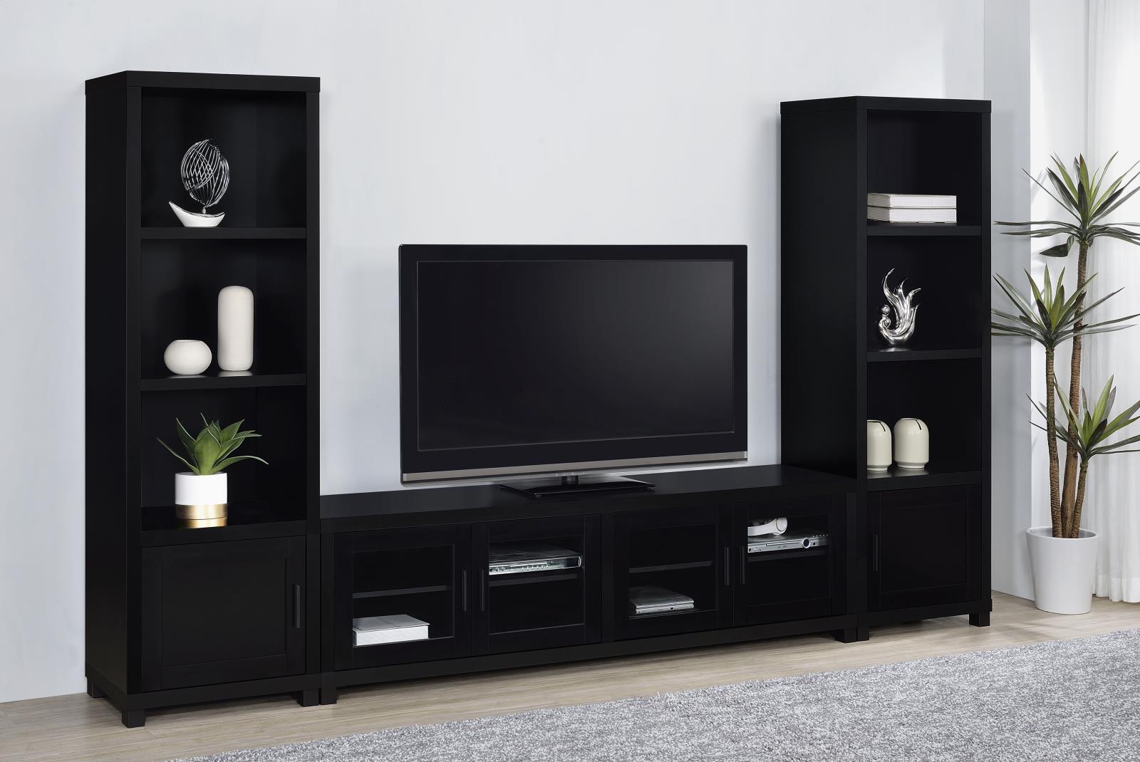 Sachin 3-shelf Engineered Wood Media Tower Black - Image 10