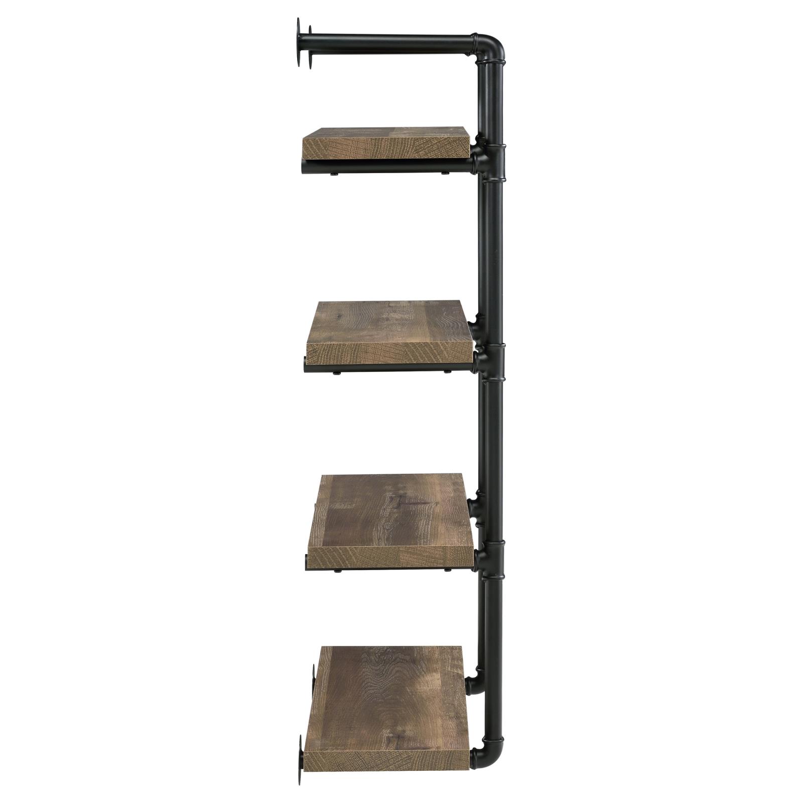 Elmcrest 24-inch 4-shelf Wall Bookshelf Rustic Oak - Image 9