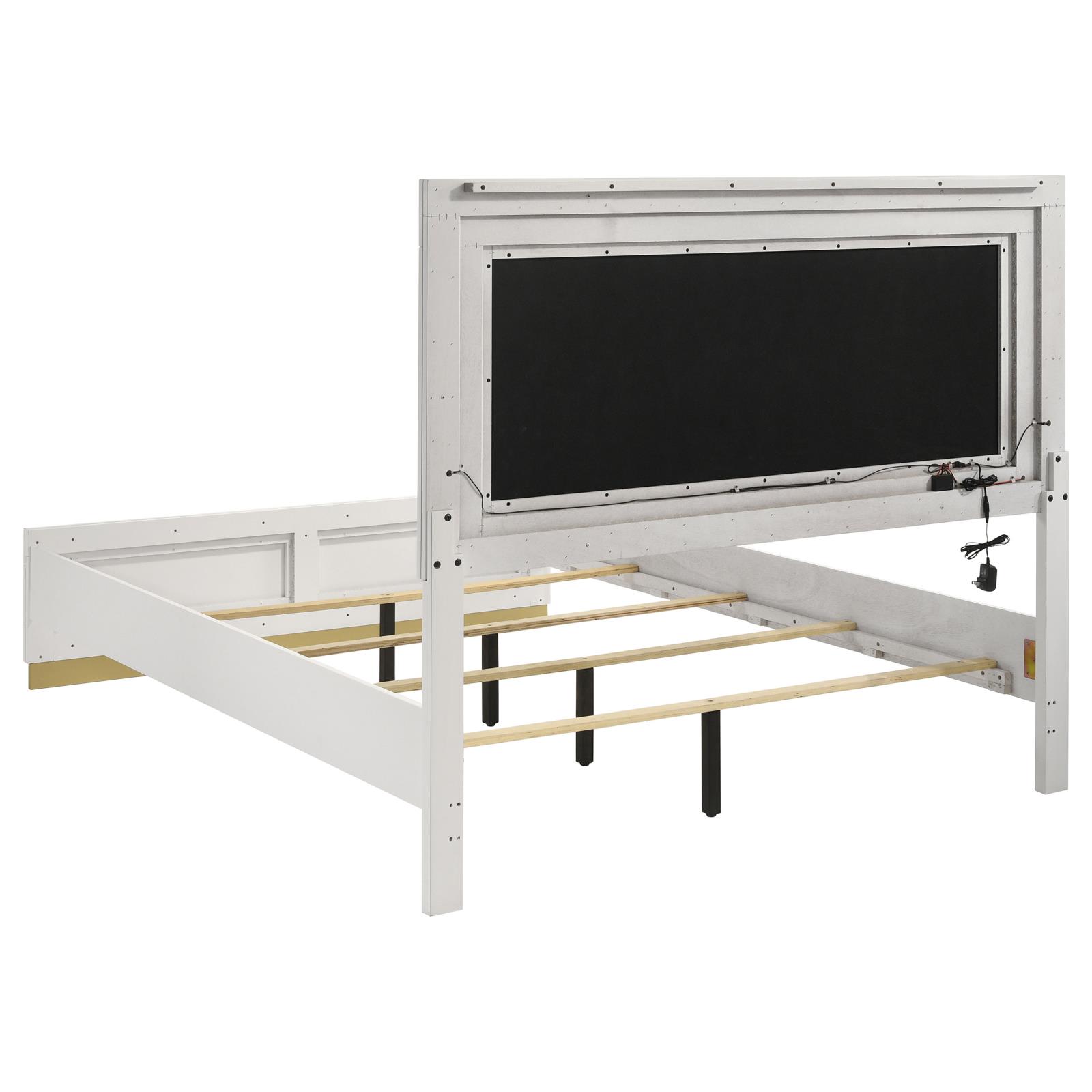 Caraway Wood California King LED Panel Bed - Image 4
