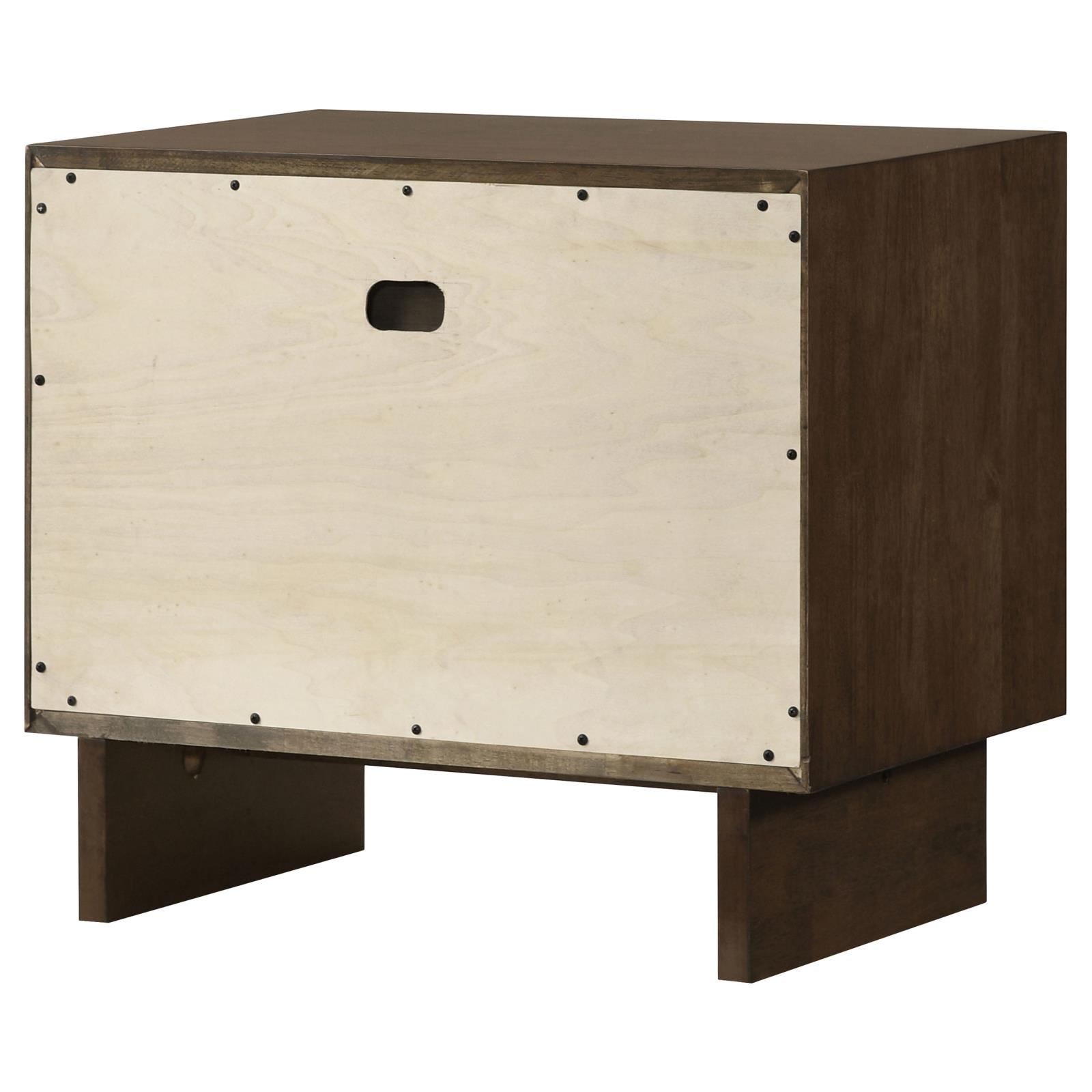 Glenwood 2-drawer Nightstand Bedside Table Warm Brown - Image 8