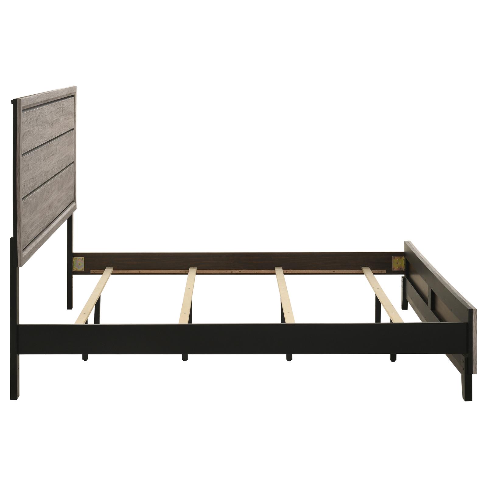 Valen Wood Eastern King Panel Bed Light Taupe - Image 6