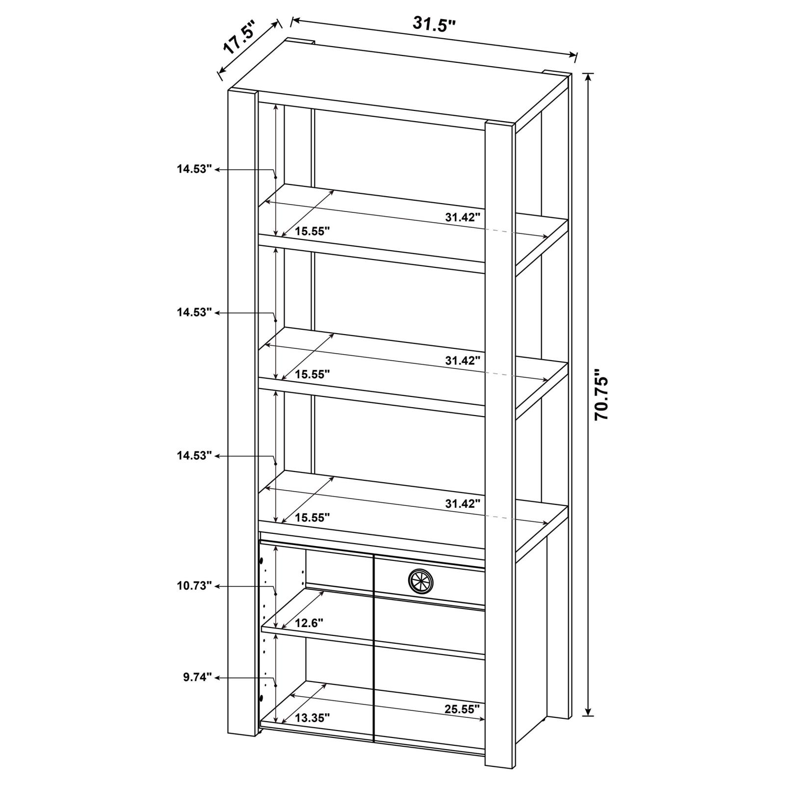 Laurelton 3-piece Entertainment Center TV Stand Light Oak - Image 19