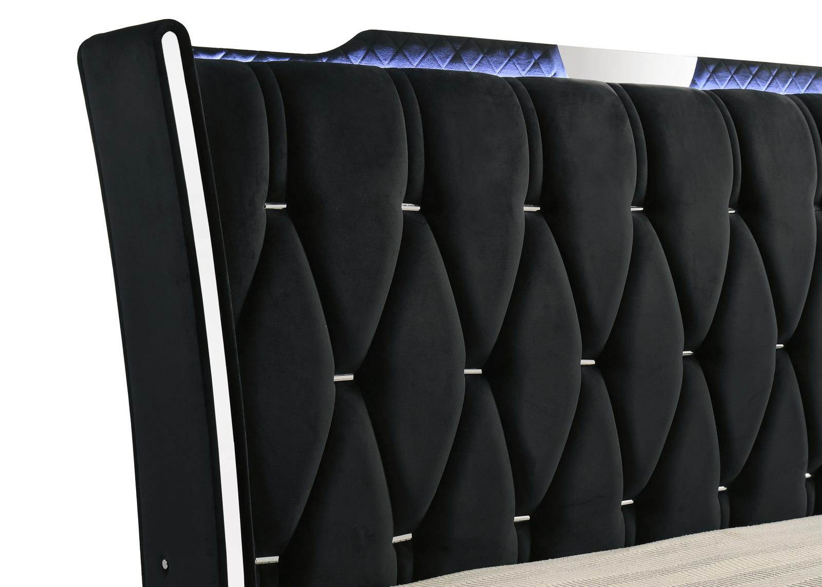 Lorient Eastern King LED Upholstered Bed - Image 20