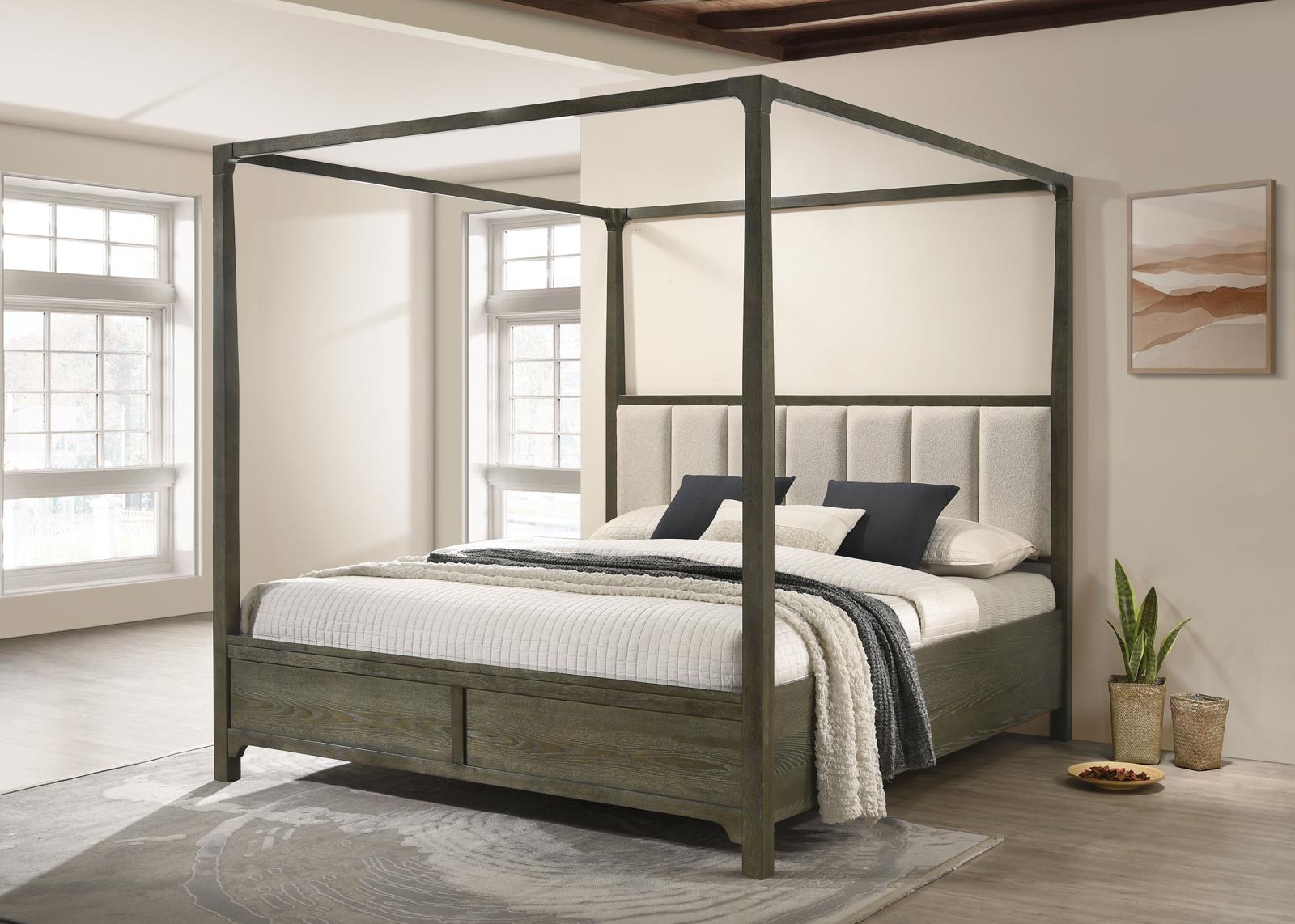 Gran Park Eastern King Canopy Bed Dark Cocoa - Image 2