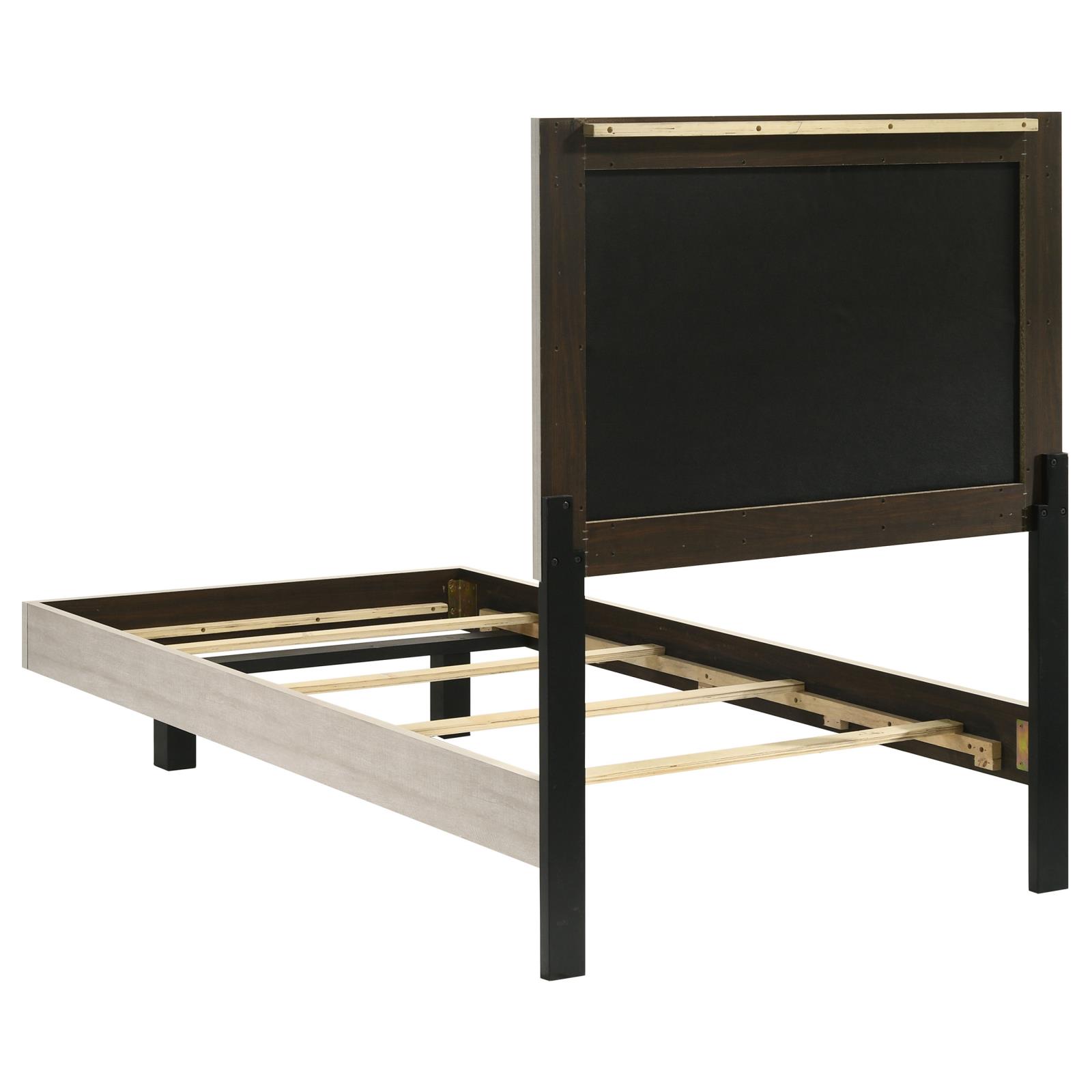 Trenton 54-inch Wood Twin Panel Bed Rustic Cream - Image 5
