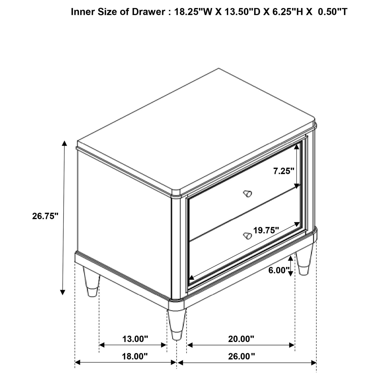 Emberlyn 2-drawer Nightstand Brown - Image 13