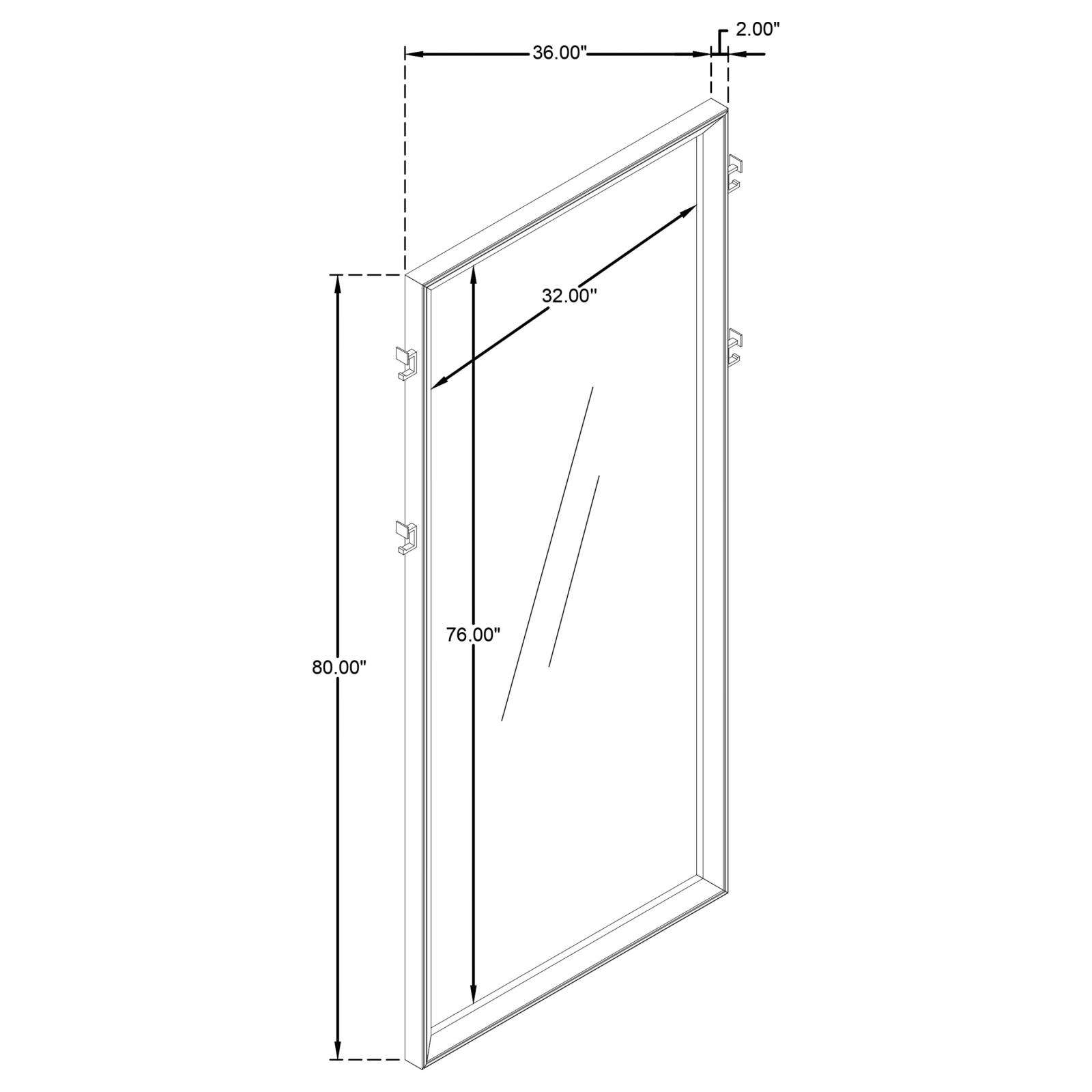 Durango 80-inch Standing Floor Mirror Washed Oak - Image 6
