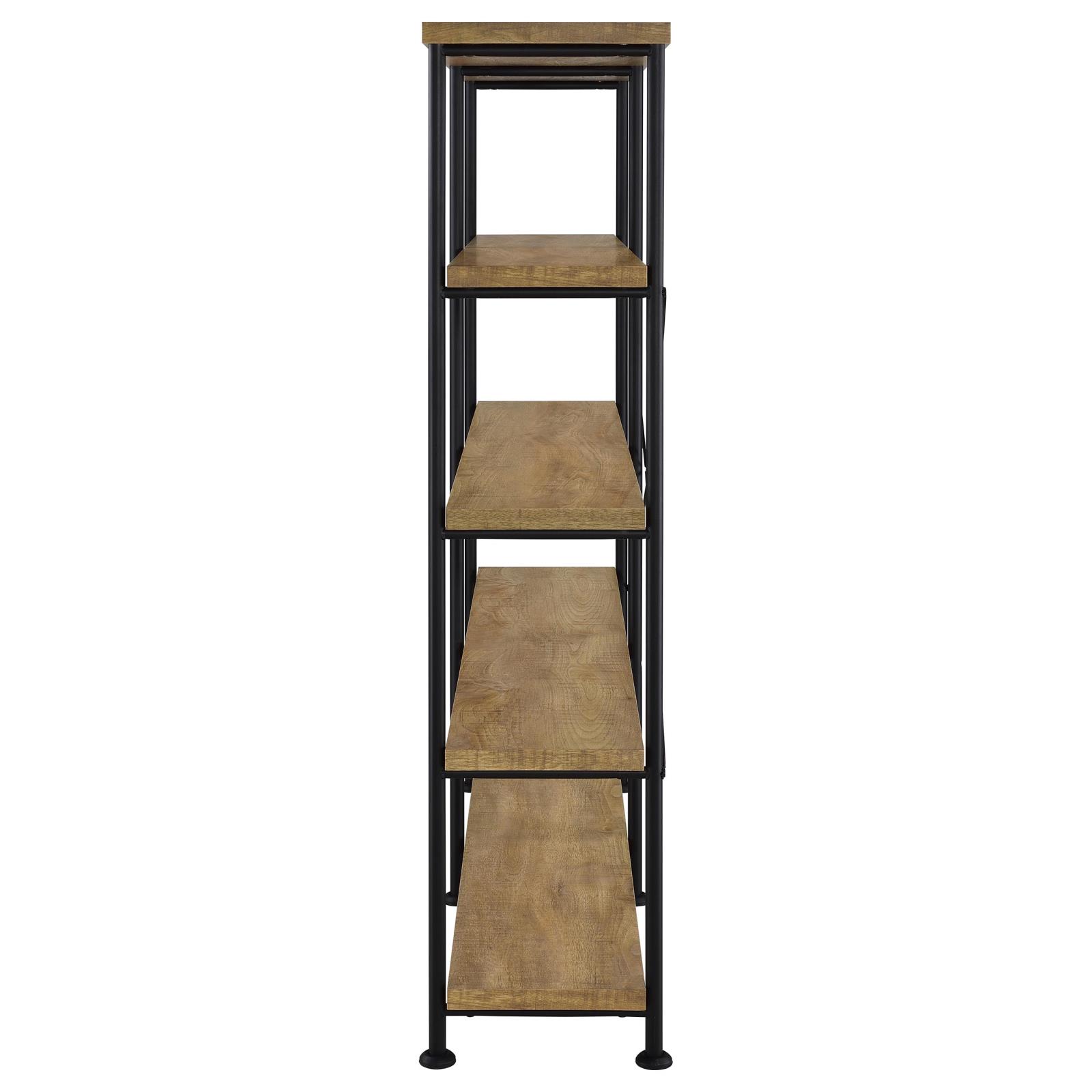 Analiese 63-inch 4-shelf Double Bookshelf Mango - Image 5