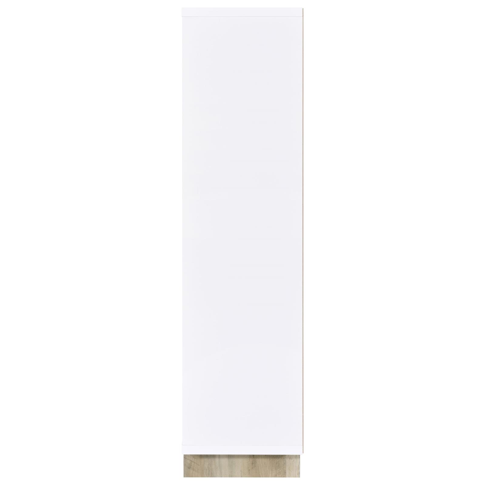 Dalton 65-inch 6-shelf Bookcase White and Distressed Pine - Image 4