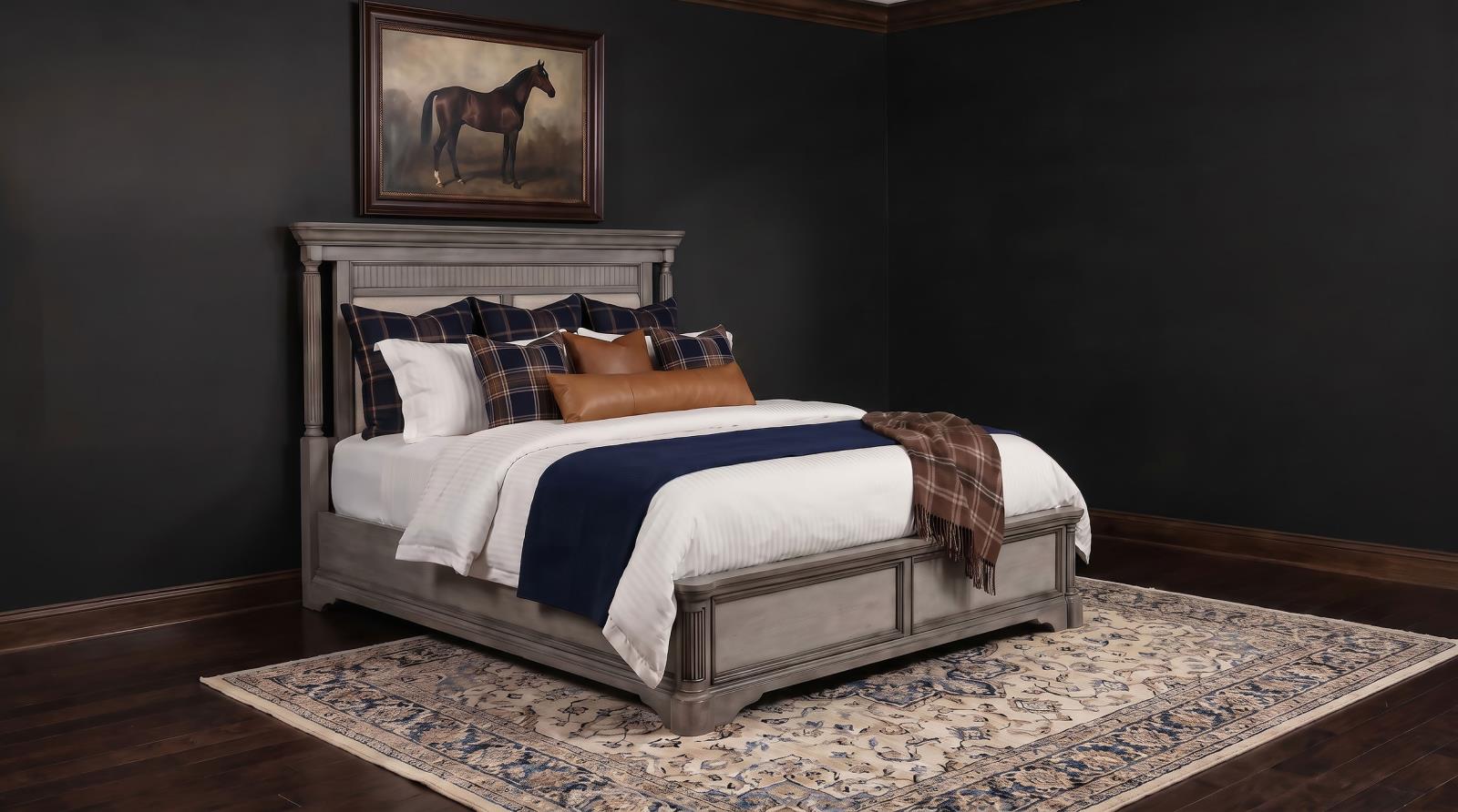 Cresswell California King Panel Bed Weathered Taupe - Image 2