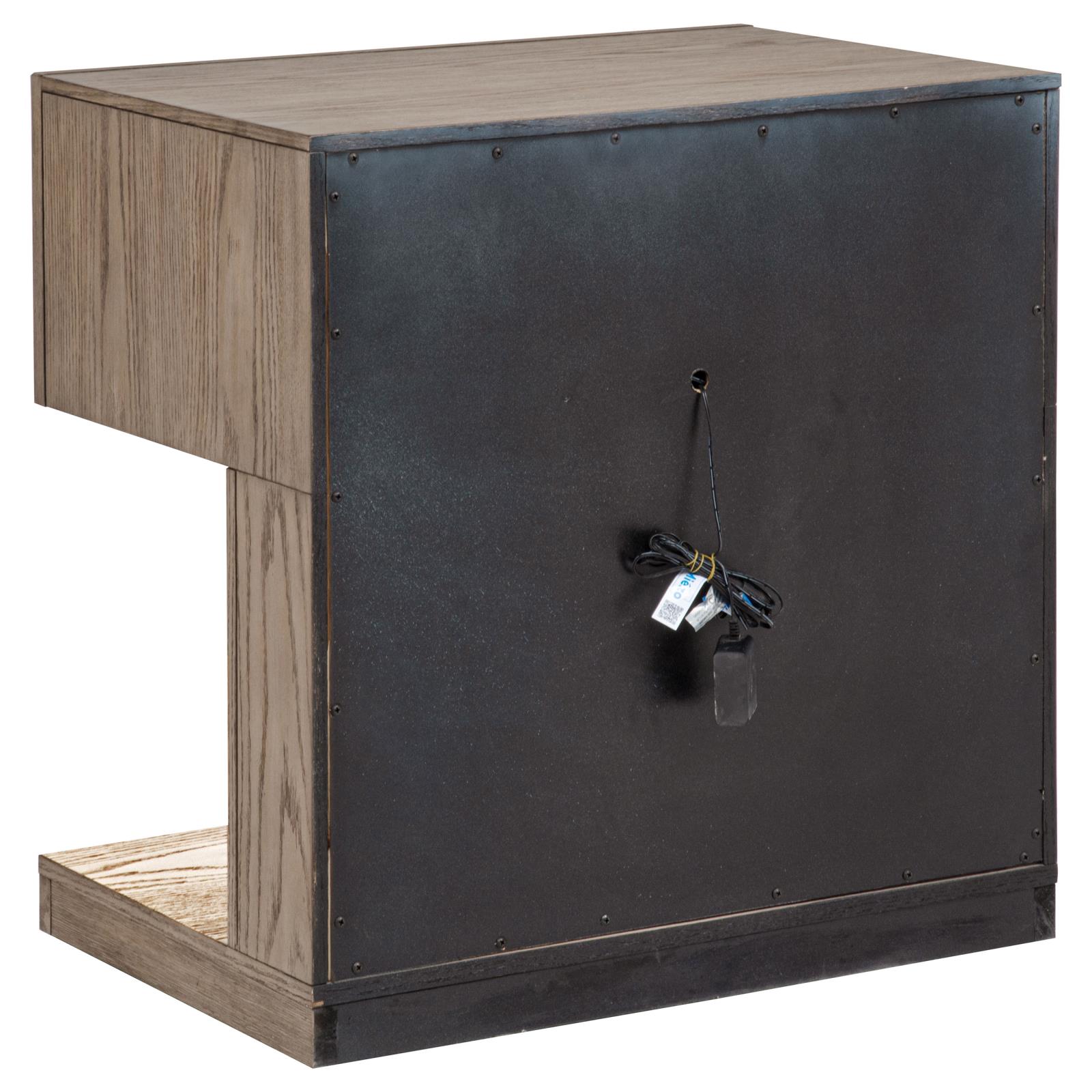 Kenora 1-drawer Nightstand Bedside Table Barley Brown - Image 6