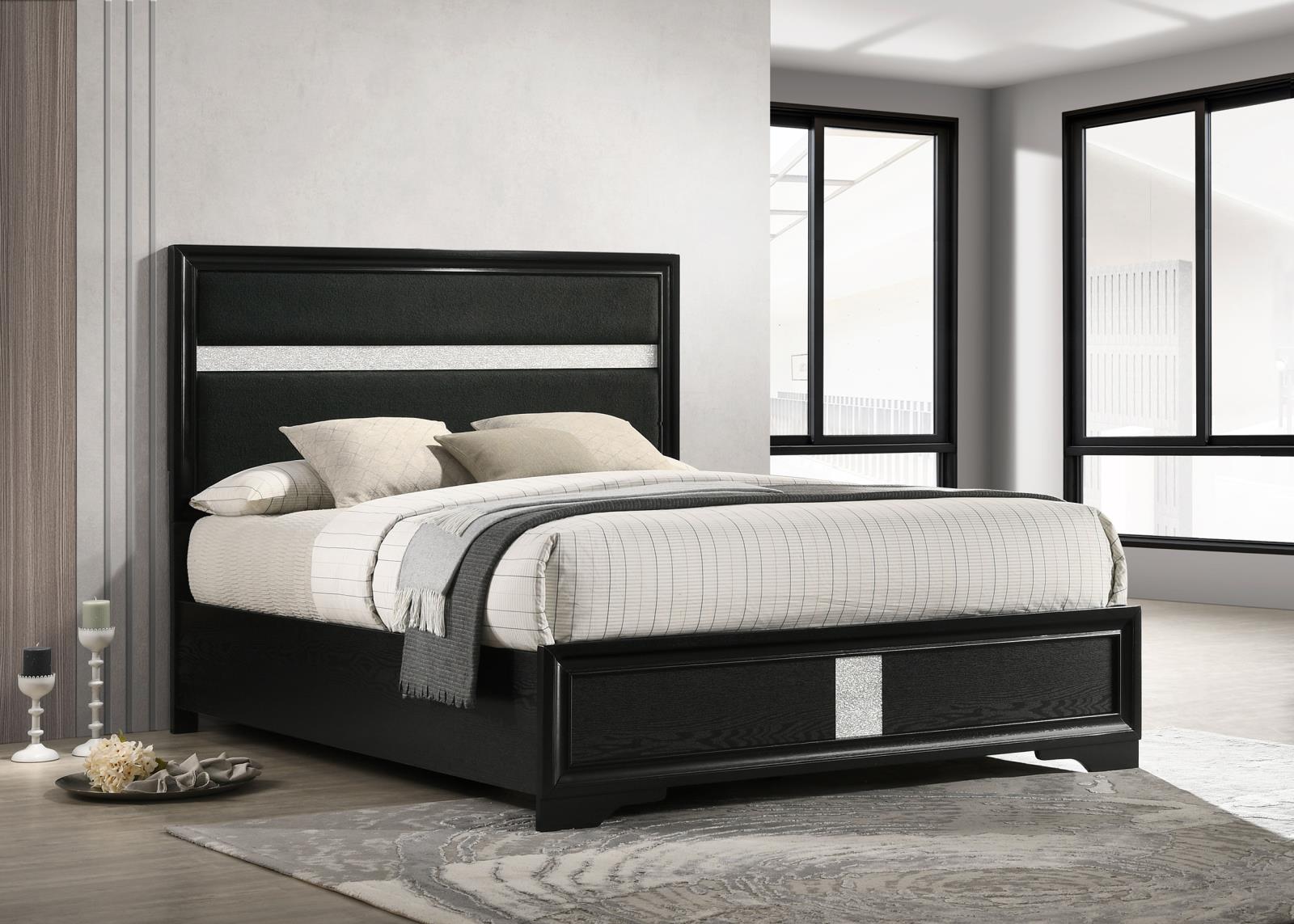Miranda 54-inch Upholstered California King Panel Bed - Image 14