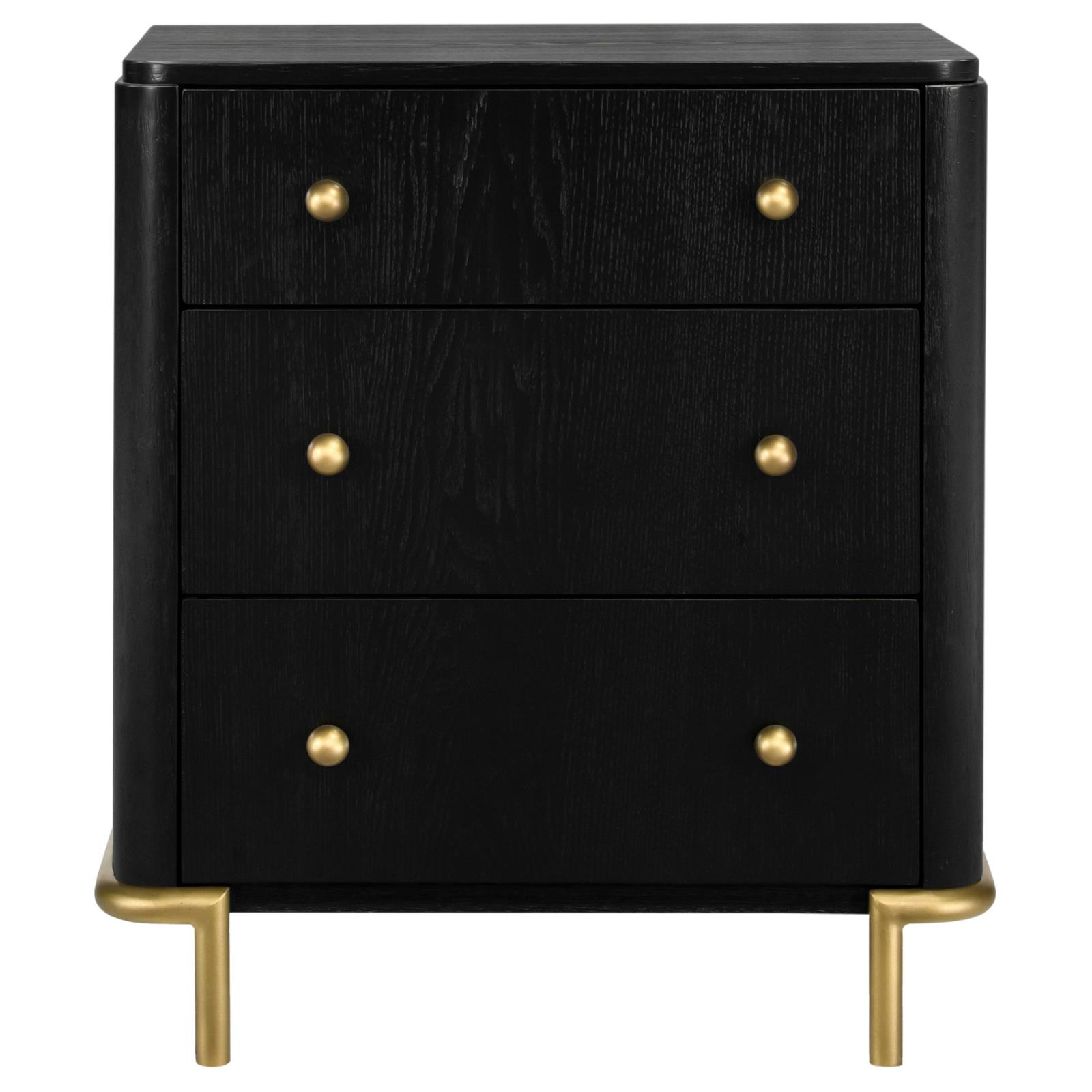Arini 3-drawer Nightstand Black - Image 3