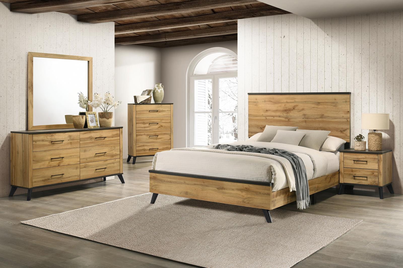 Kaywood 2-drawer Nightstand Bedside Table Natural Pine - Image 14