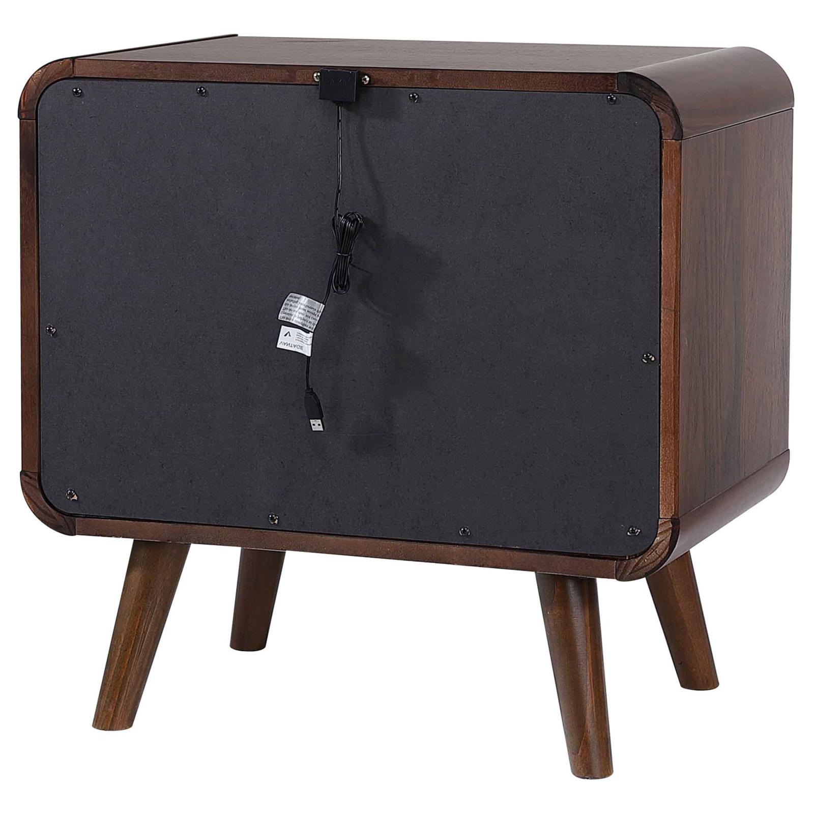 Robyn 2-drawer Nightstand Bedside Table Dark Walnut - Image 8