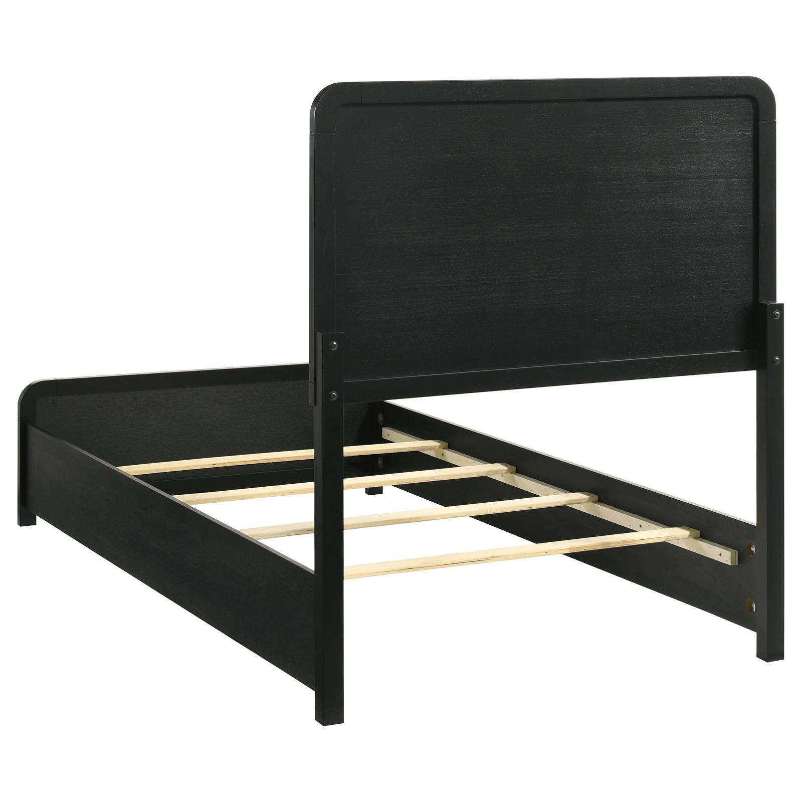 Cavelle 51-inch Upholstered Twin Panel Bed Black - Image 5