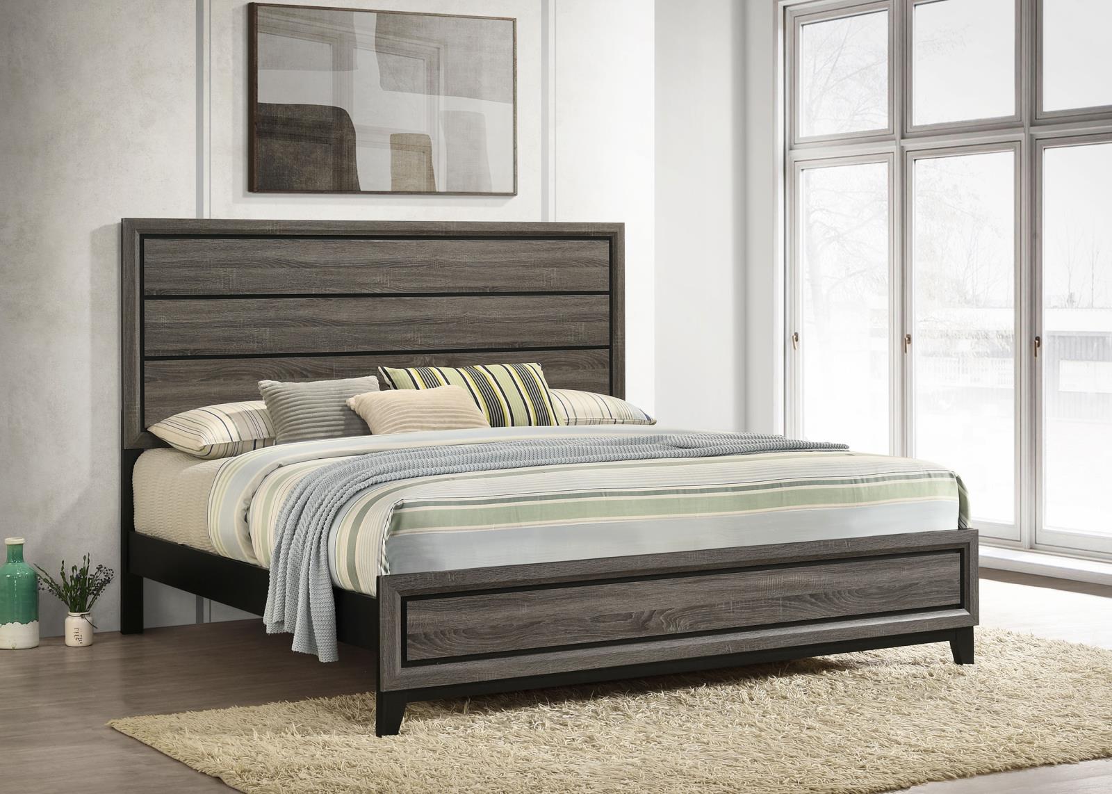 Watson Wood Eastern King Panel Bed Grey Oak - Image 2