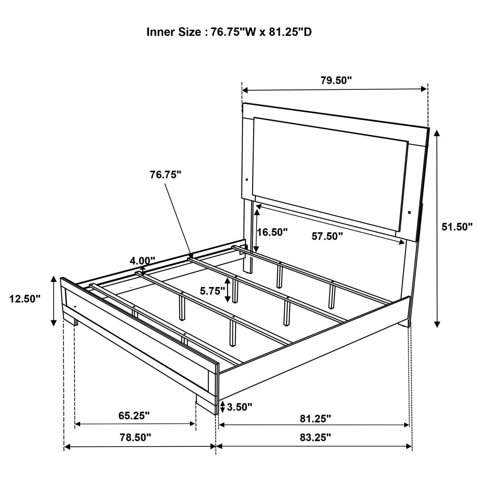 Hyland Eastern King Panel Bed LED Headboard Natural - Image 11