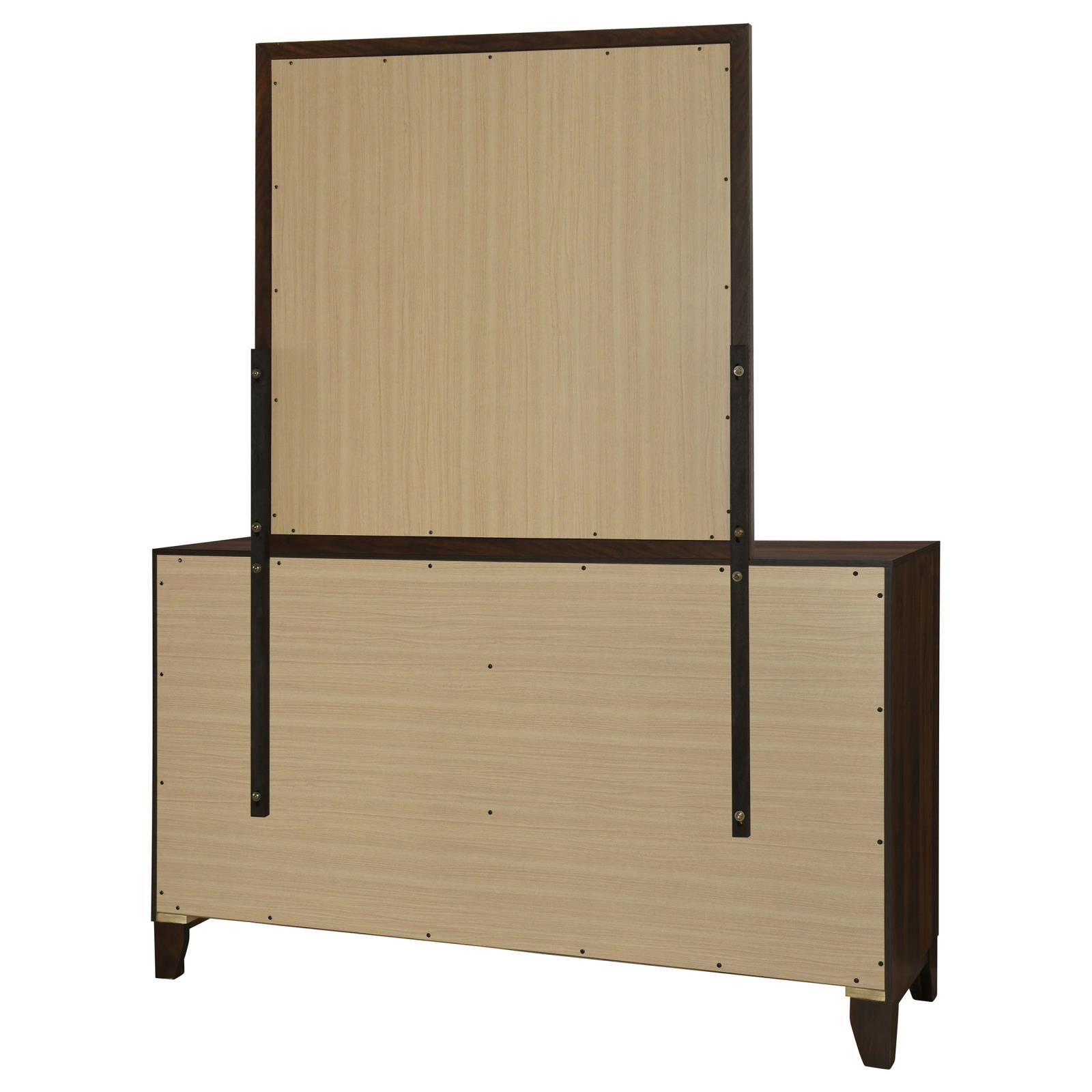 Welsley 6-drawer Dresser and Mirror Walnut - Image 8