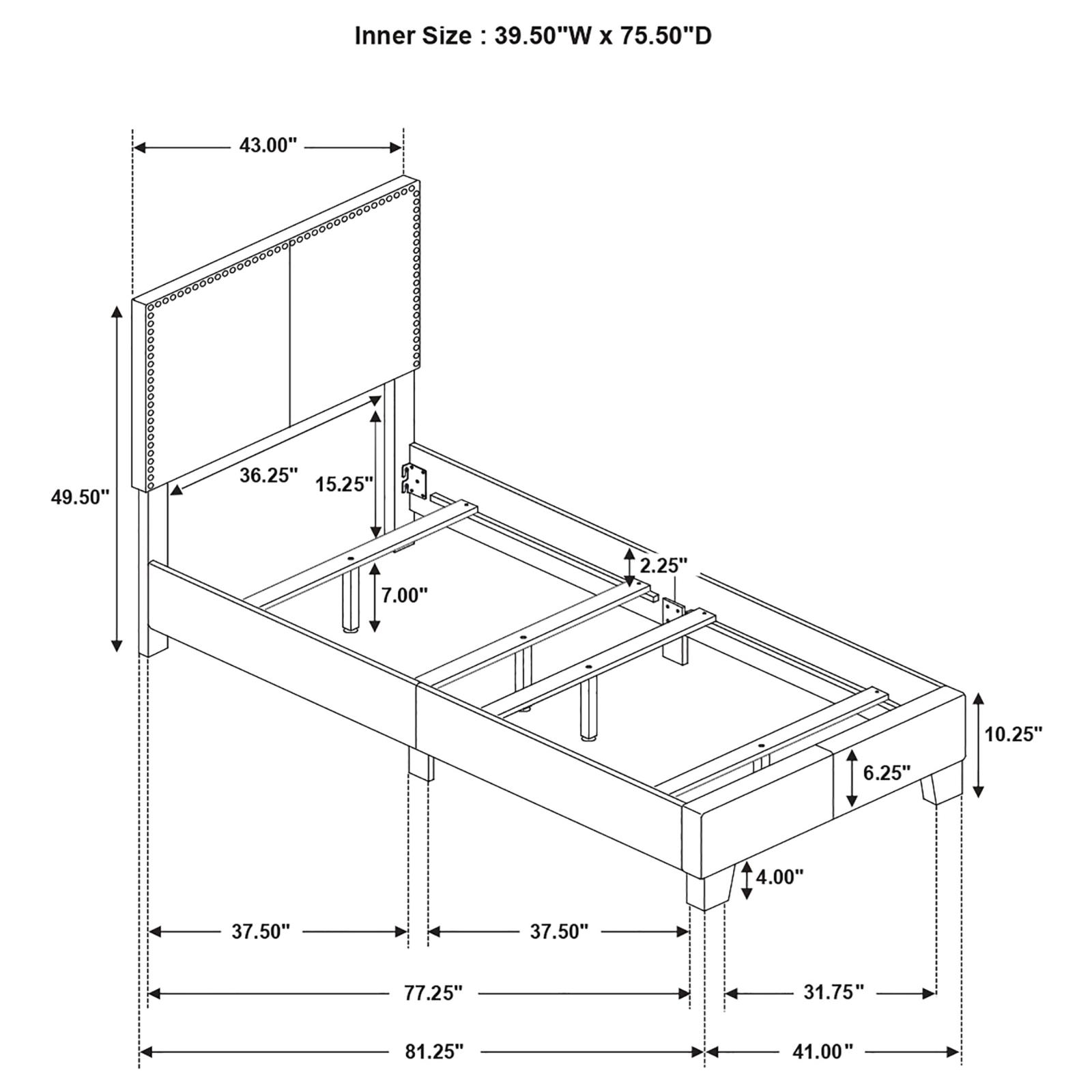 Boyd Upholstered Twin Panel Bed - Image 9